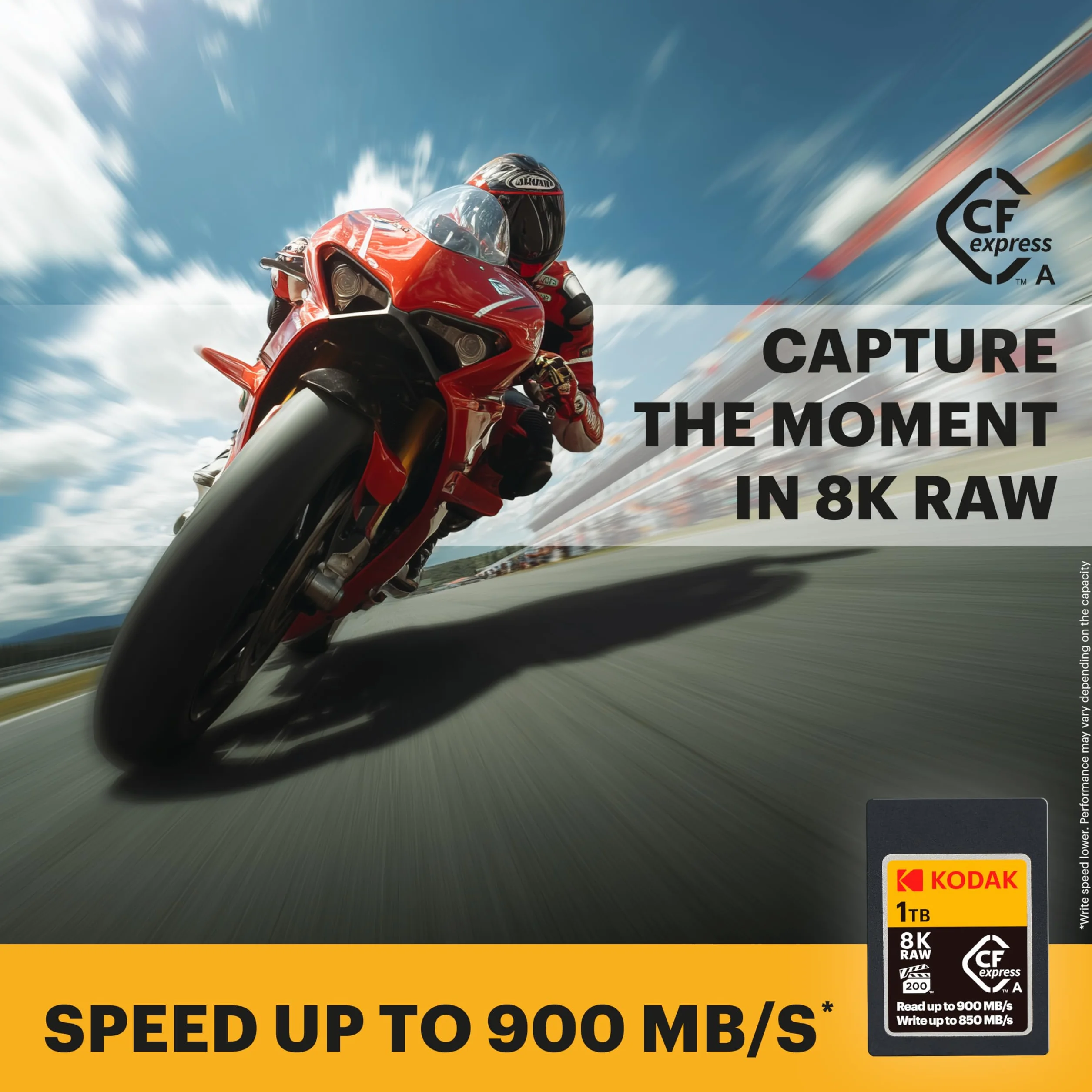 Kodak - Karta CFexpress typu A 480GB - duża prędkość 1700 MBps - Kompatybilna z aparatami fotograficznymi i wideo 8K/4K - 6 g - Niezawodne i szybkie przechowywanie dla profesjonalistów