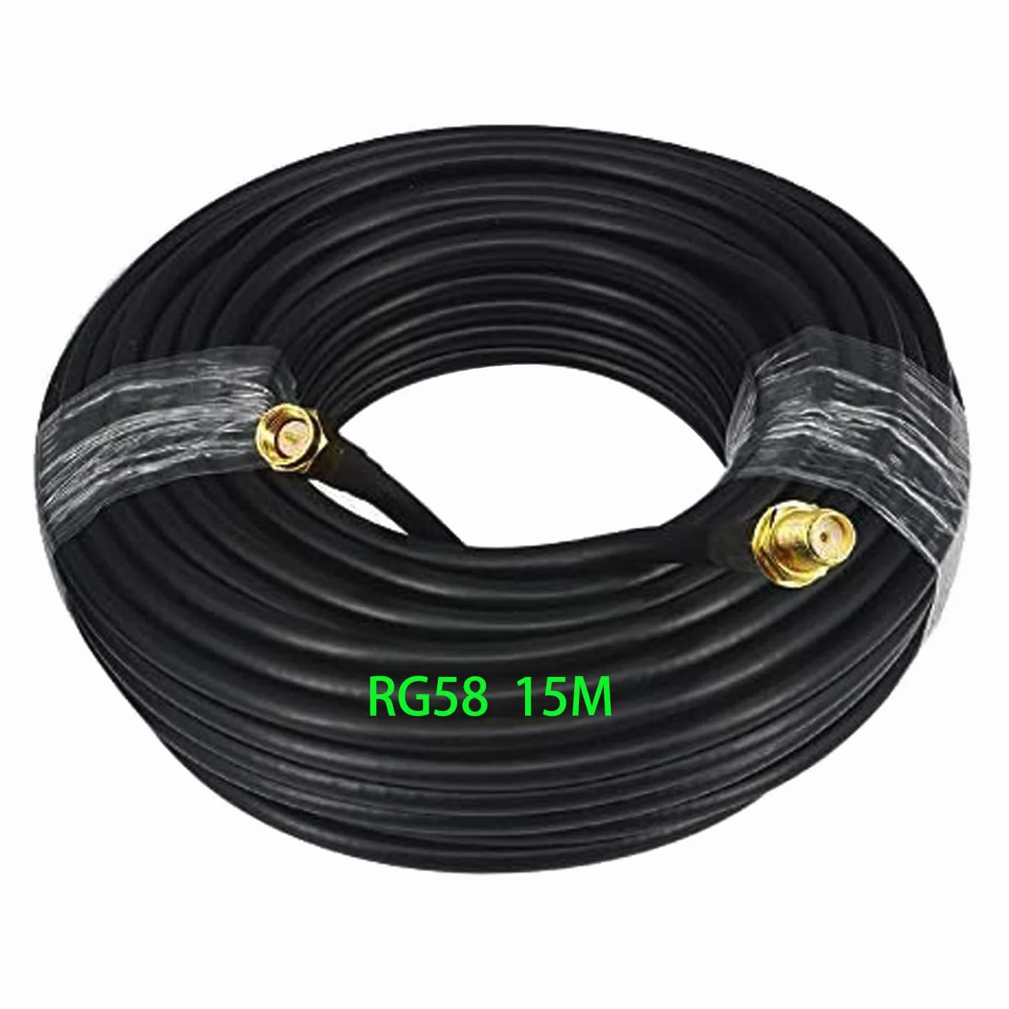 GTIWUNG Adapter męski SMA - żeński, kabel koncentryczny RG58 15m, przedłużacz anteny WLAN, kabel SMA 50 Ohm