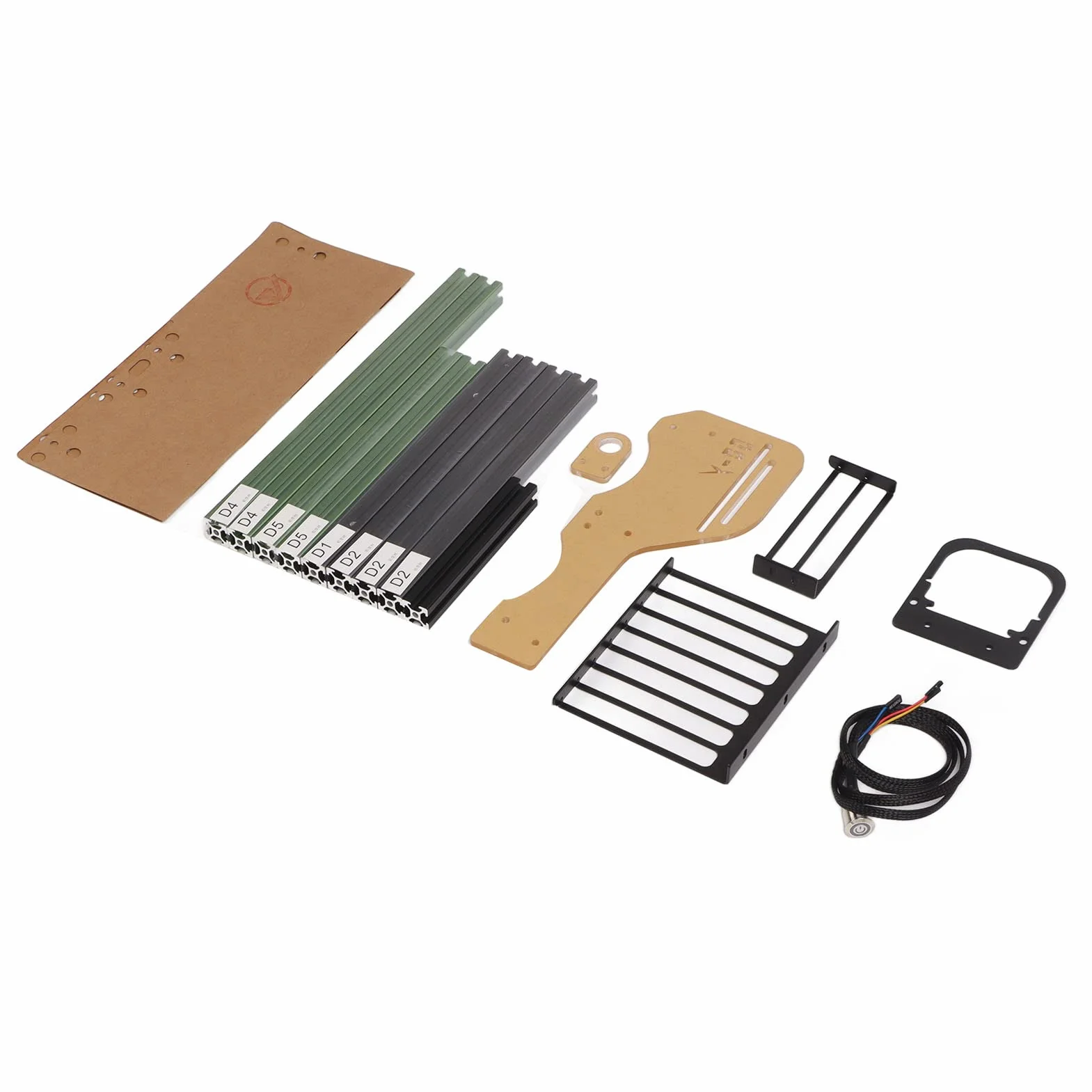 Generic Wspornik Otwartej Obudowy Komputera Doskonałe Odprowadzanie Ciepła Rama DIY dla ATX MATX ITX Tworzy materiał Aluminiowy 1 Jednostka (zielony czarny)