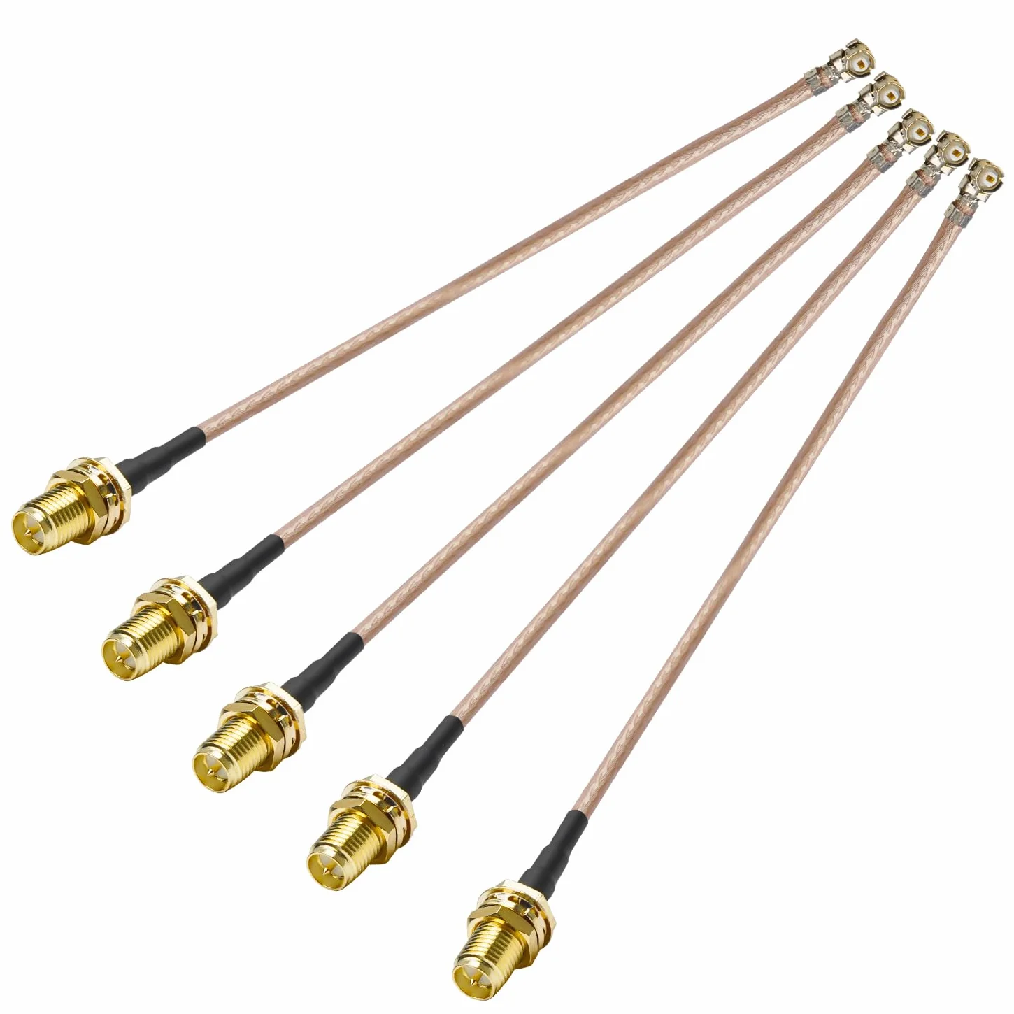 RG178 RPSMA IPX Kabel antenowy Pigtail, U.FL do RP-SMA, żeński kabel koncentryczny, 6 cali (15 cm) niska strata RP SMA żeński do UFL MHF1 przedłużacz do radia Wi-Fi, anteny, mini PCI