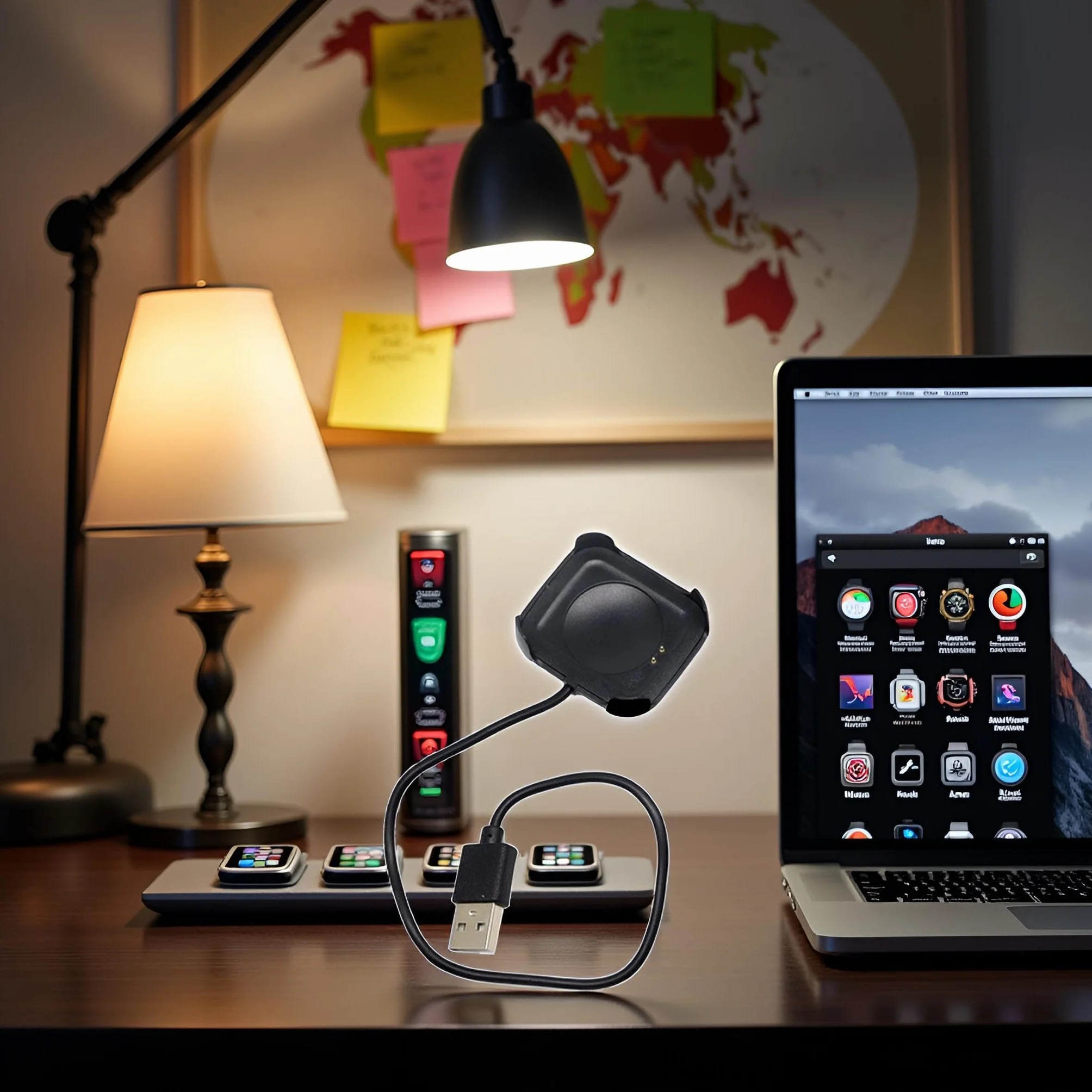 Czarny kabel do ładowania do smartwatcha HW22, inteligentny zegarek, magnetyczna ładowarka, uchwyt dokujący, stojak, kabel ładujący USB, adapter do smartwatcha, kable i ładowarki (30 cm)