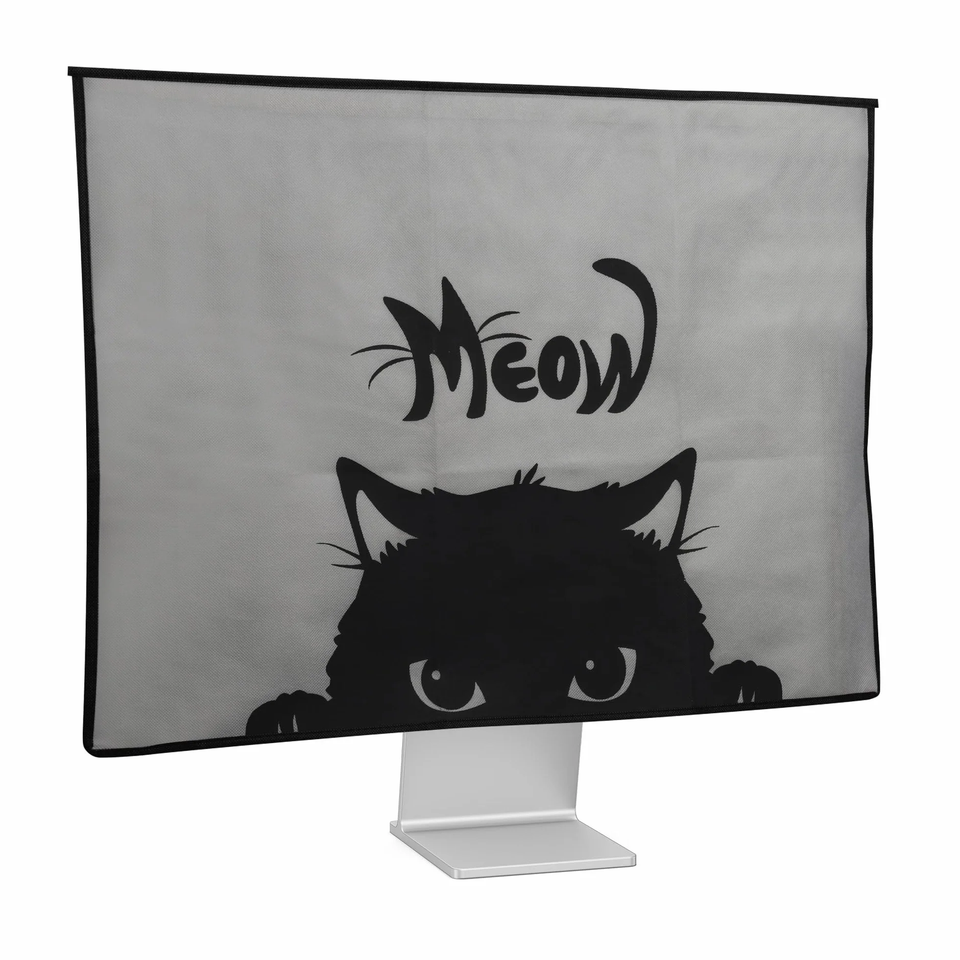 Kwmobile Osłona ekranu kompatybilna z 27-28" monitorem, ochrona ekranu z 2 przegródkami, szaro-czarna