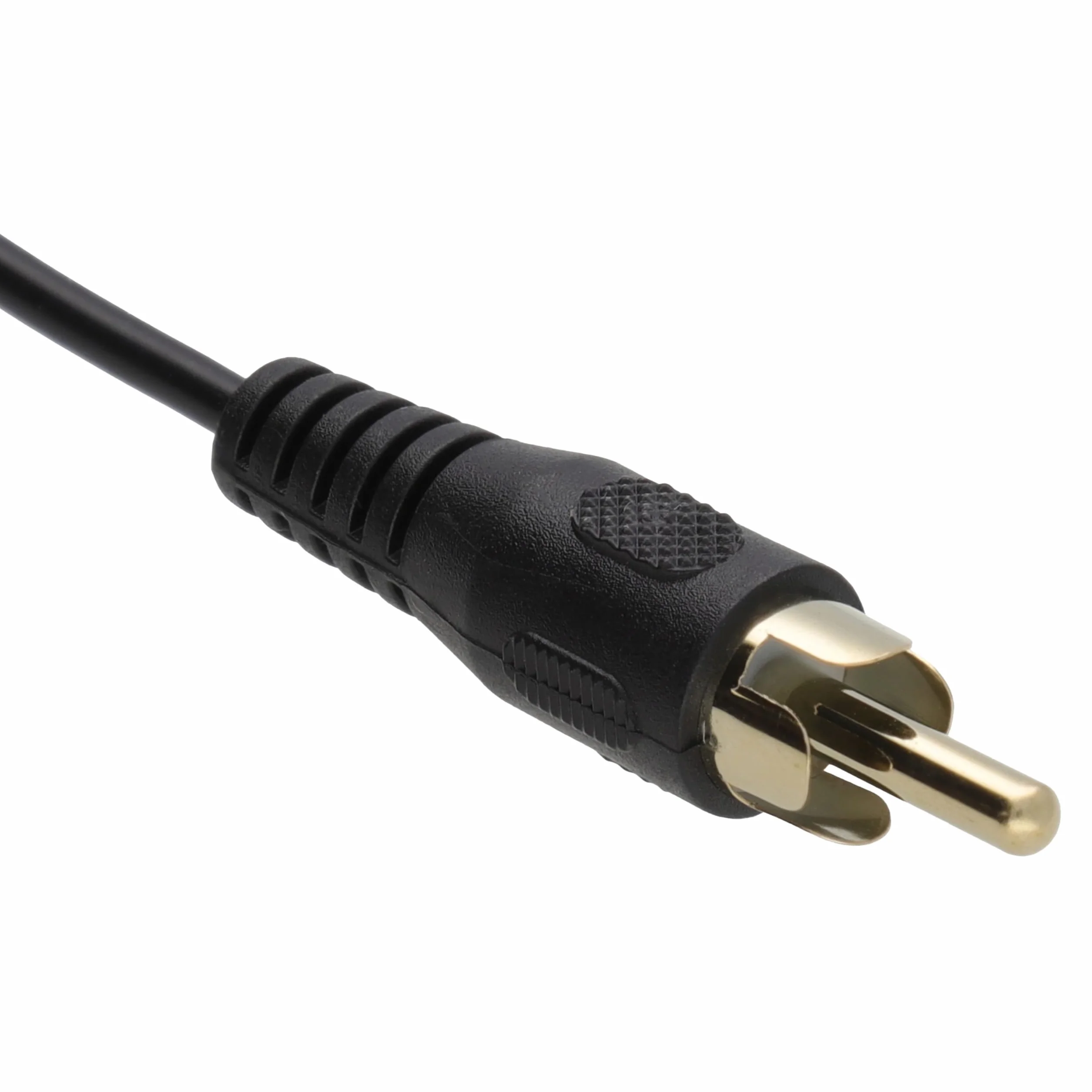 kenable Kabel Audio 3,5mm Mono Jack na RCA Phono 1 m [1 metr/1m] Pozłacane Kontakty Dwukierunkowy Czarny