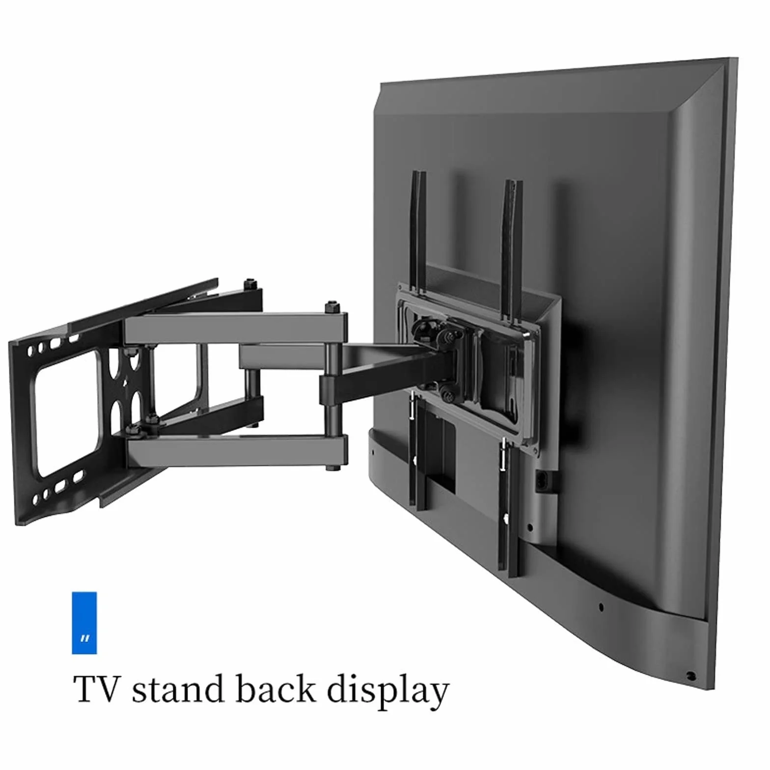 Uniwersalny stojak pod telewizor, uchwyt ścienny do dużych telewizorów do 60 cali - uchwyt do telewizora z przegubowym, obrotowym przedłużeniem, możliwością nachylenia i
