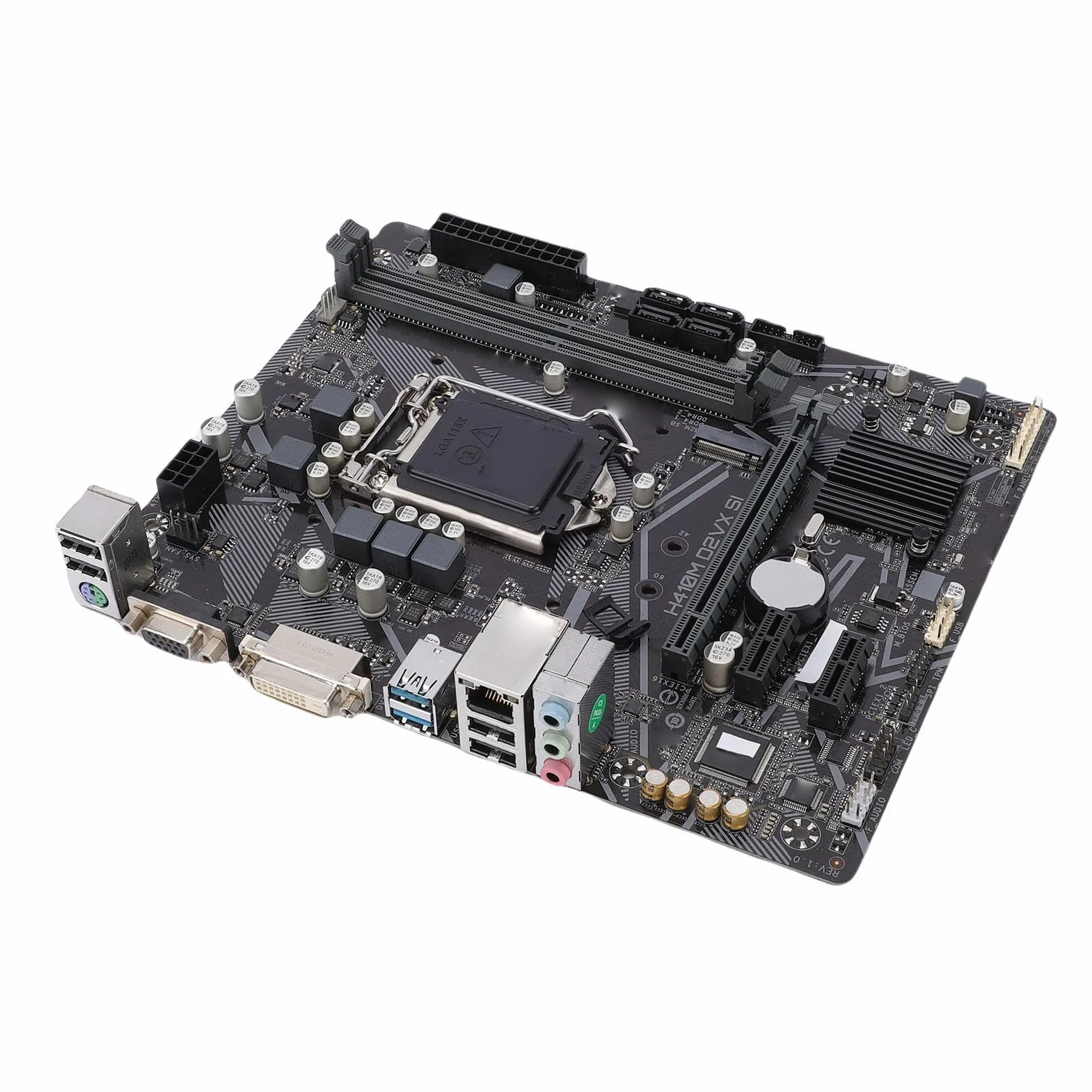 Generic Płyta Główna M-ATX H410M-D2VX-SI do Komputerów Stacjonarnych z Gniazdami PCI-E Pasuje do Procesora CPU 10. Generacji dla Entuzjastów Gier