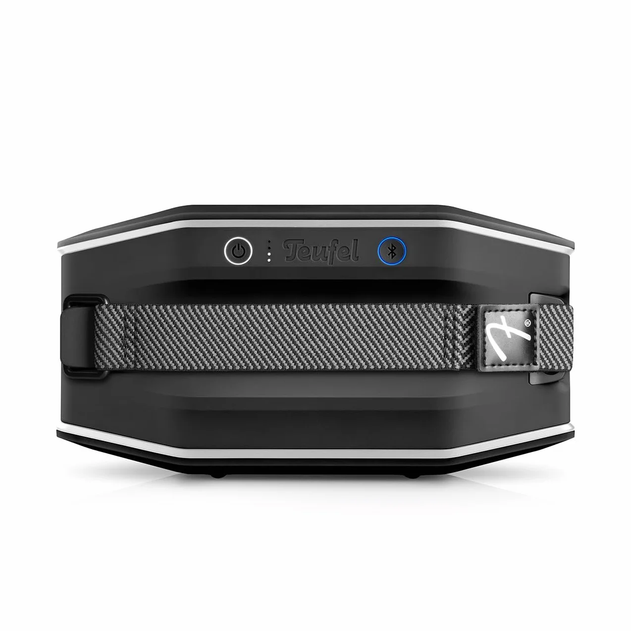 Teufel Fender x ROCKSTER GO 2 zestaw stereo Bluetooth Speaker – przenośny głośnik, 28 h baterii, wodoszczelność IP67, bezprzewodowe przesyłanie muzyki, outdoor, czarny