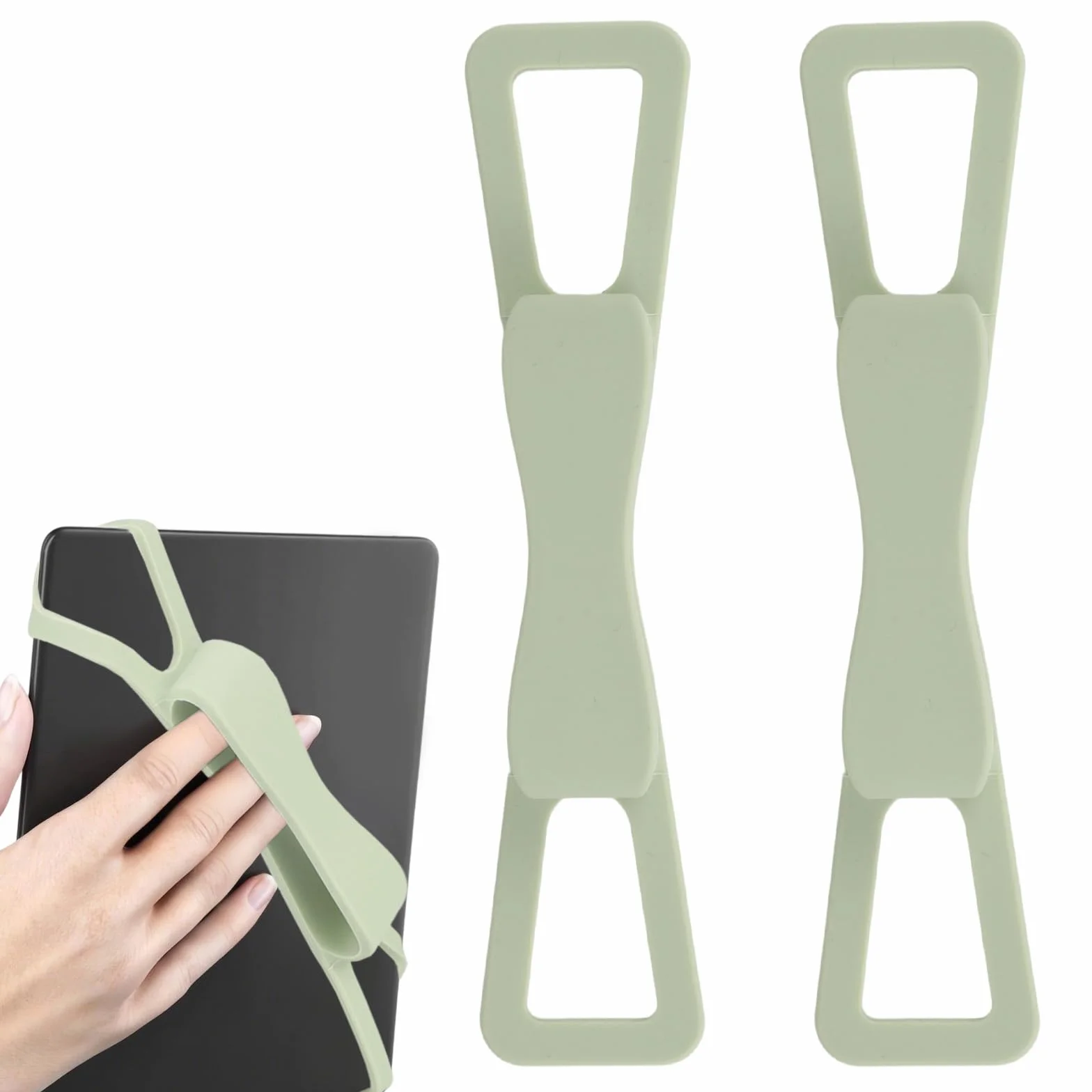 Uchwyt na Rękę do Kindle'a, Elastyczna Opaska Antypoślizgowa do Tabletu i Telefonu 12-20 cm (Zielony)