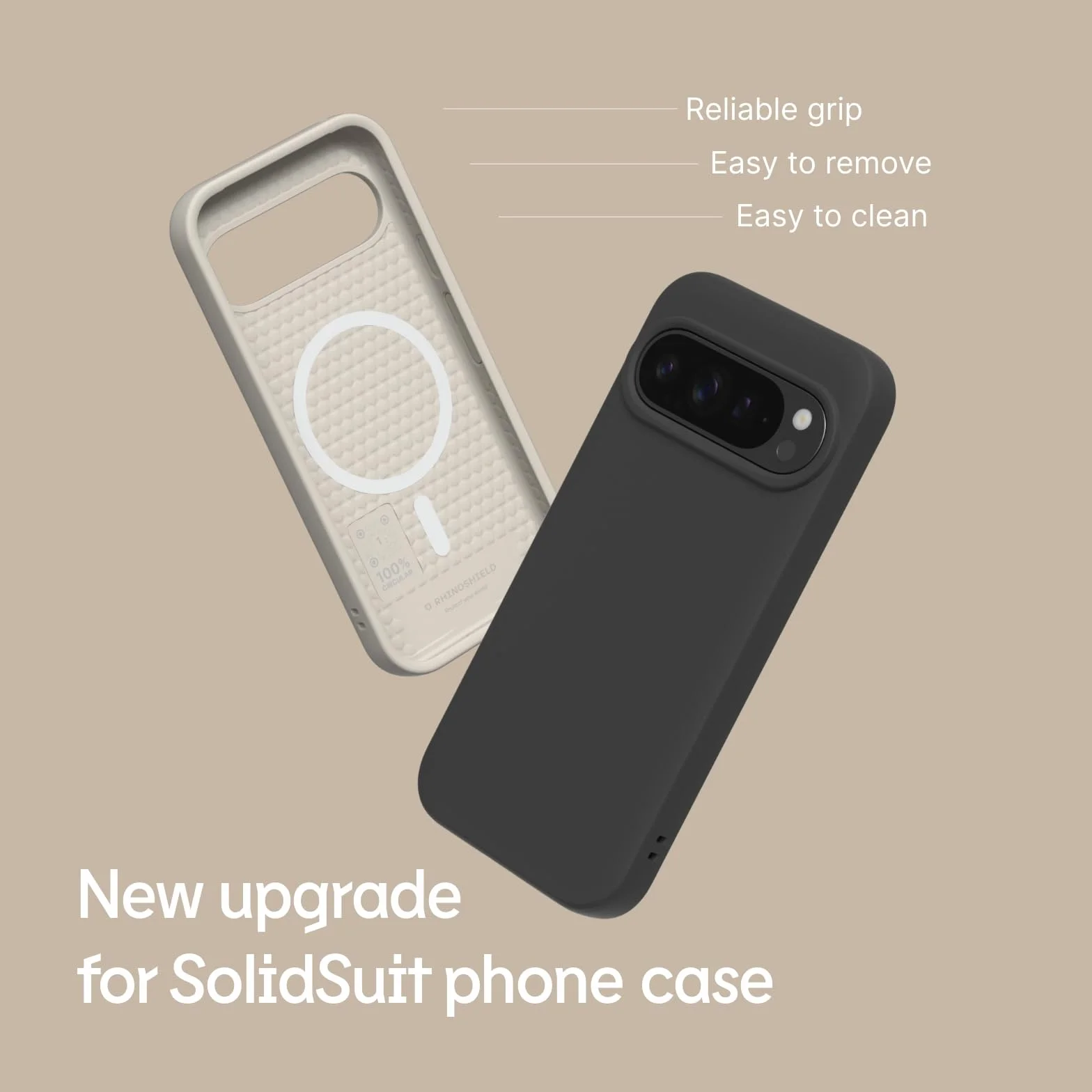 RHINOSHIELD SolidSuit etui kompatybilne z Magsafe dla [Pixel 9 Pro XL], pochłaniająca wstrząsy, smukła konstrukcja, pokrowiec ochronny z matowym wykończeniem premium, 3,5 m, ochrona przed upadkiem 3,4