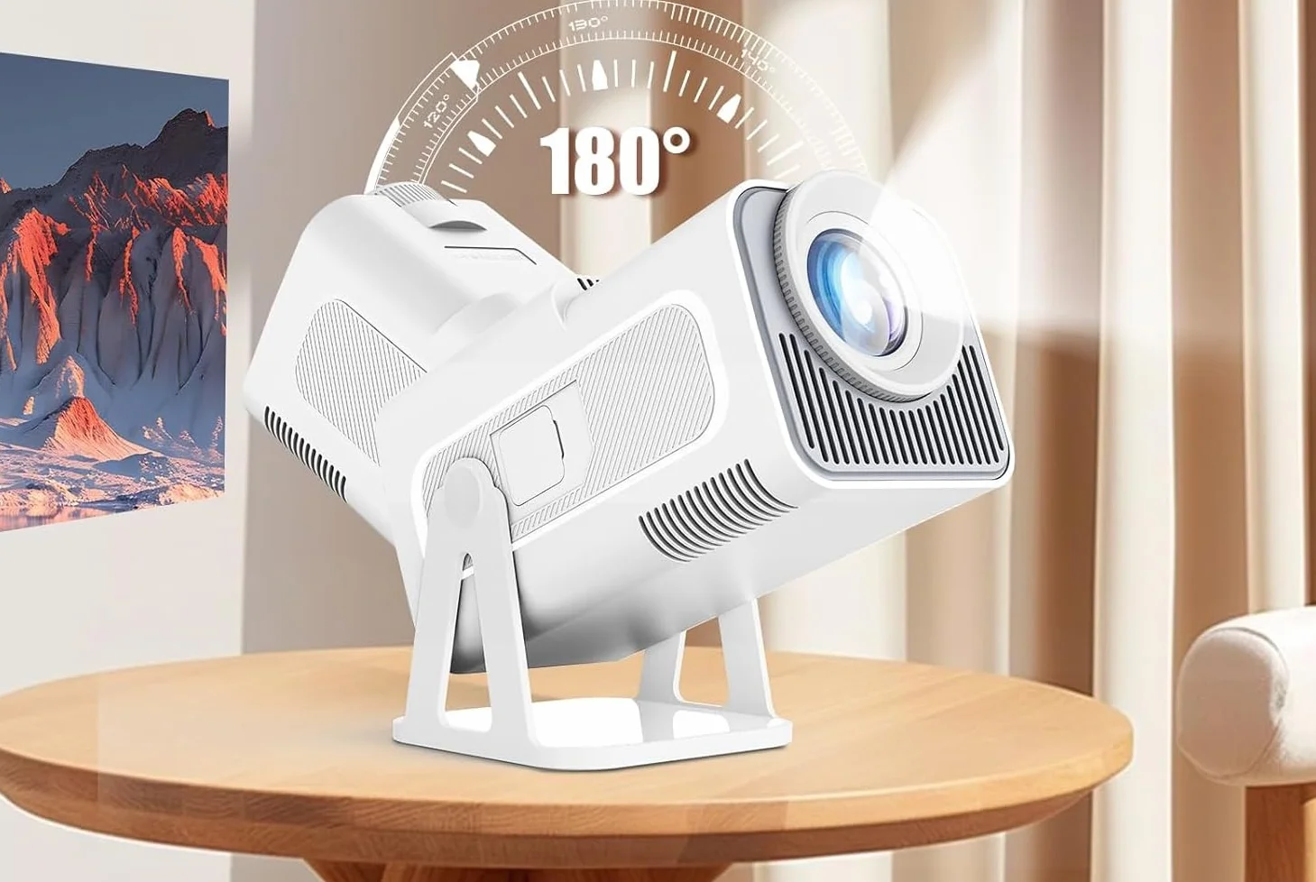 Mini projektor Smart HY320N 1080P Kompatybilny z 4K WiFi 6 Bluetooth 5.2 Whale OS HDMI USB przenośny projektor do kina domowego na zewnątrz