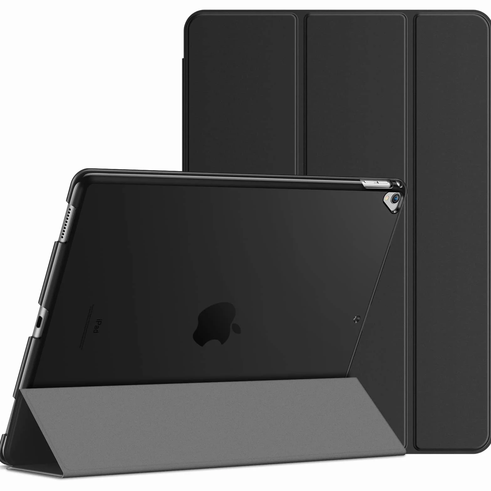 JETech Etui dla iPad Pro 12,9 Cala (1. i 2. Generacja, Model z 2015 i 2017), Automatyczne Budzenie/Usypianie (Czarny)