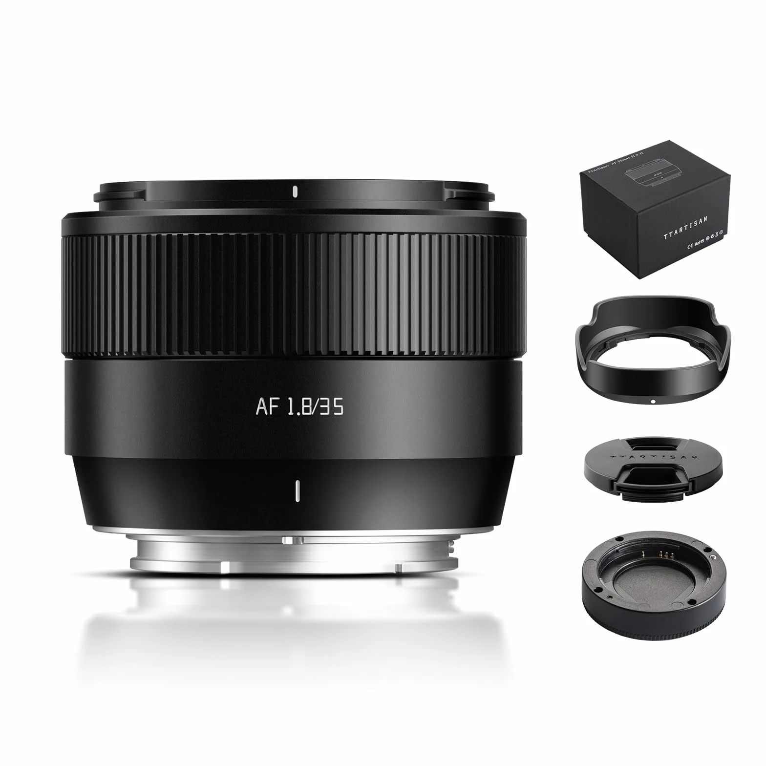 TTARTISAN Autofokus 35 mm F1.8 Mark II E, APS-C AF 35 mm f/1,8 obiektyw do mocowania E (E, czarny)