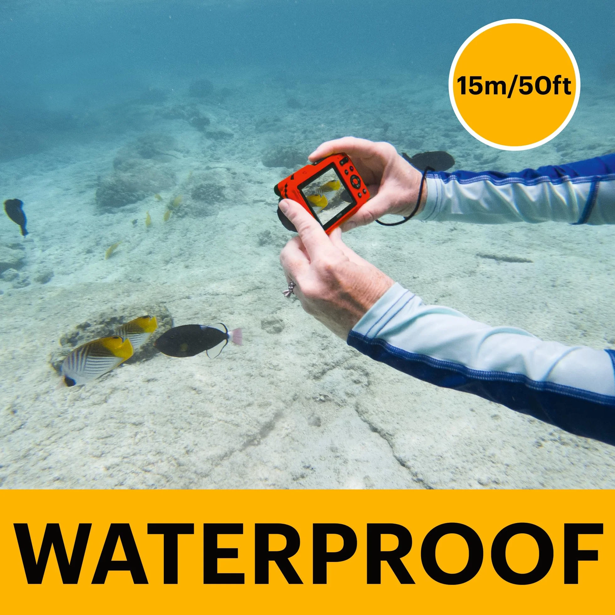 KODAK Pixpro Pack WPZ2 + 1 karta SD Kodak - Kompaktowy 16 m pikseli, wodoodporny do 15 m, odporny na wstrząsy, wideo 720p, ekran LCD 2,7 - bateria litowo-jonowa - czerwony