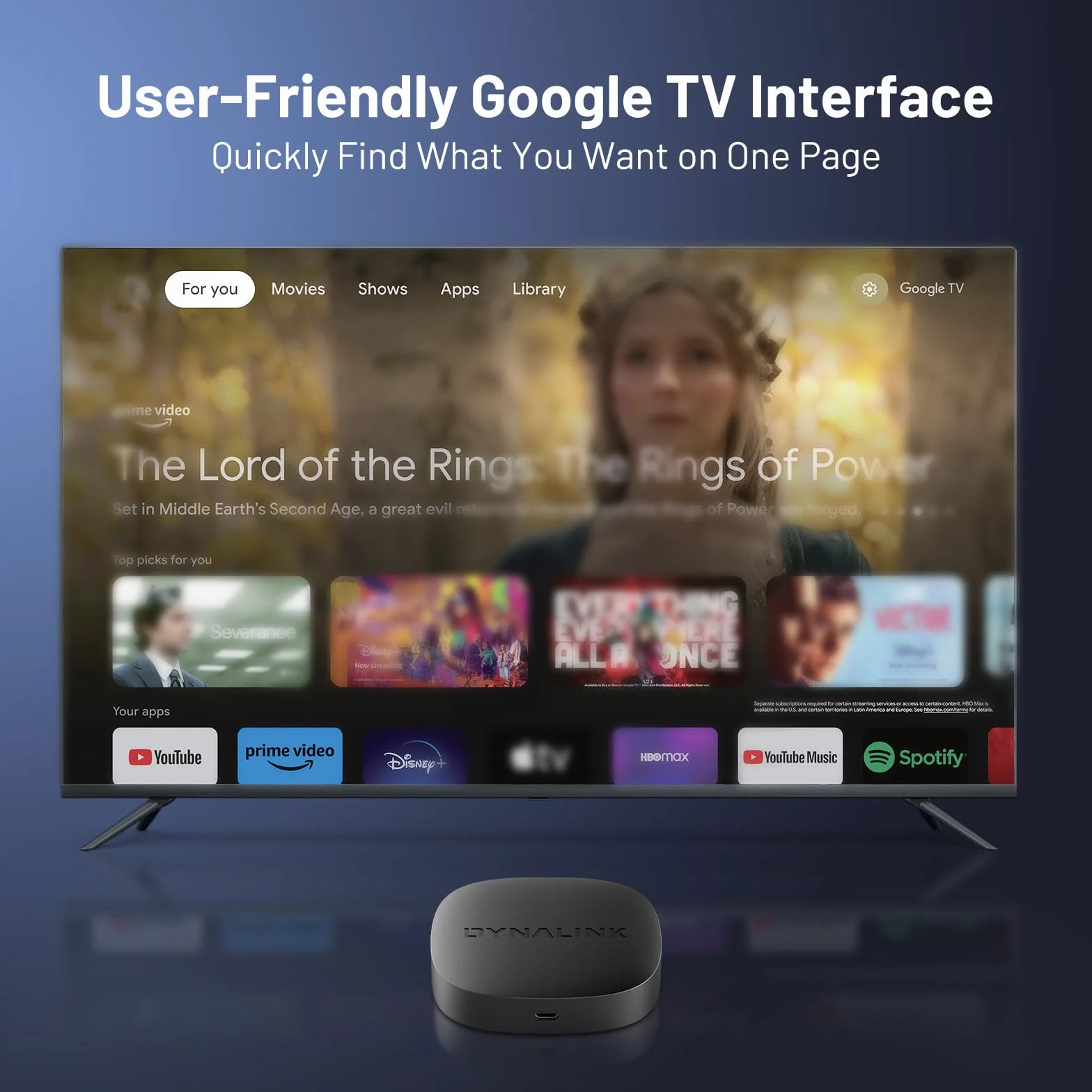 Kinhank Google TV Box 4K UHD Smart TV Box obsługuje Google TV i Netflix 4K, Asystenta Google, Dolby Audio, Chrmecast, Android TV 12.0 OS, dwupasmowe WiFi, BT 5.0, dekodowanie AV1, 2GB 16GB, HDR 10+