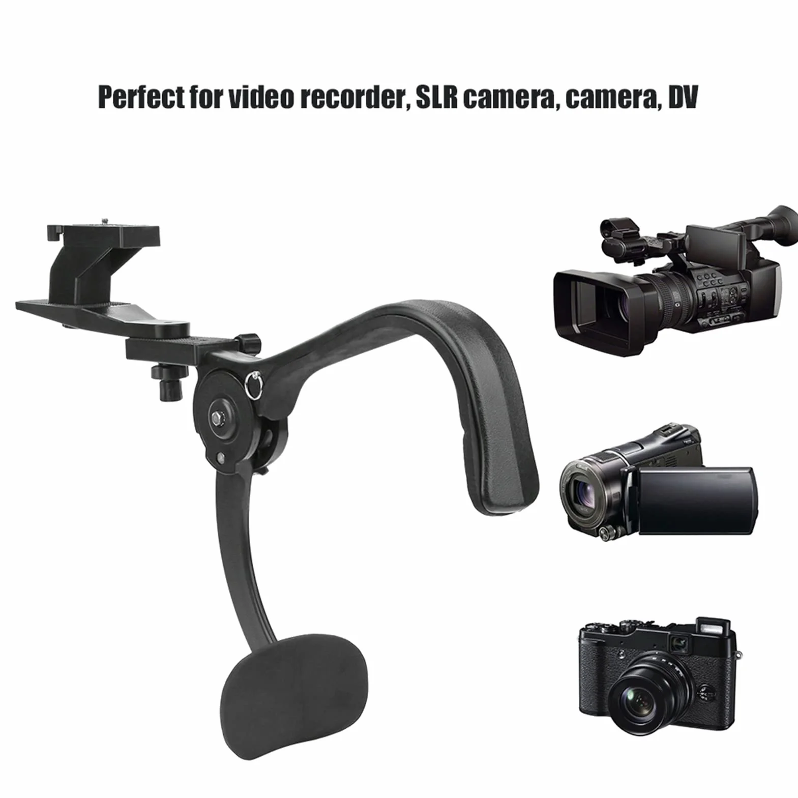 Uchwyt na ramię aparatu, uniwersalny uchwyt na ramię do kamery DSLR, stabilizator na ramię z paskiem na ramię, zestaw do tworzenia filmów wideo