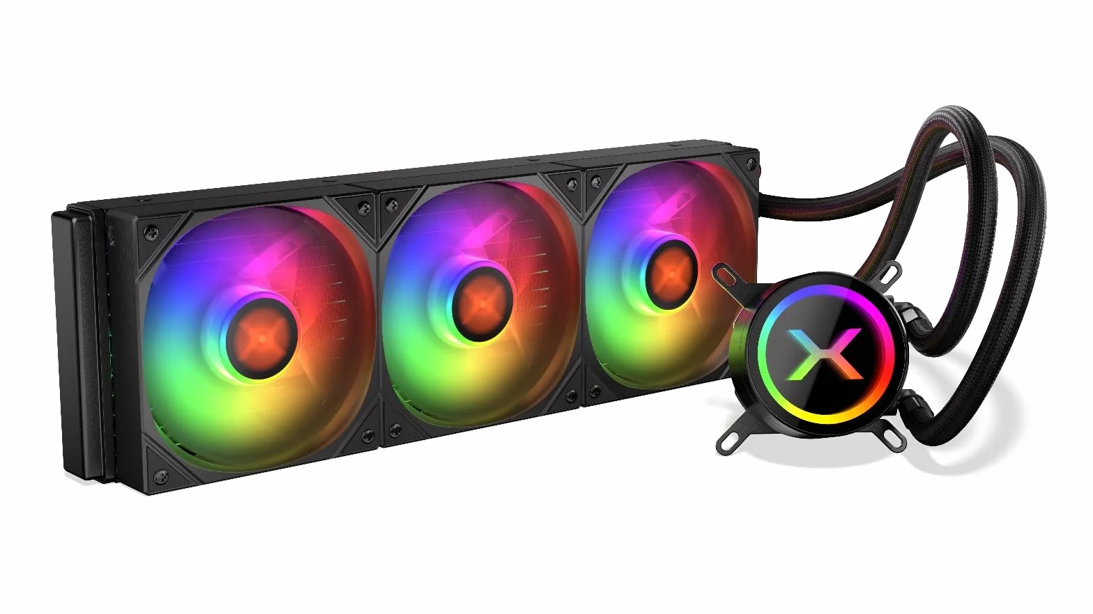 KRUX HydroX 360 ARGB, Chłodzenie Cieczą AiO, Chłodnica 360mm, 3x Wentylator 120mm PWM ARGB, Blokopompka Infinity Mirror, Pasta Termoprzewodząca w Zestawie, Intel LGA1851/1700, AMD AM5/AM4