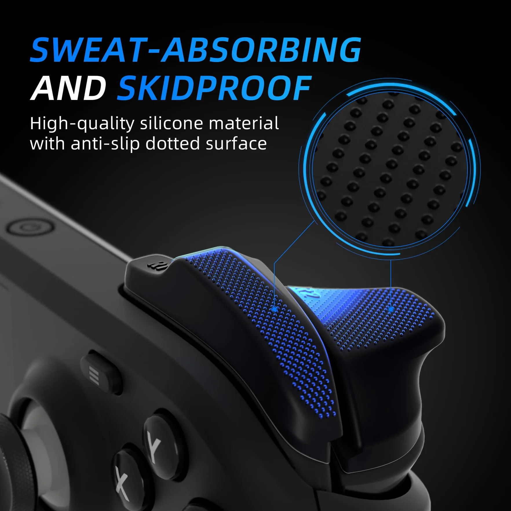 PlayVital LR INCREASER Trigger Stop Shoulder Buttons Extension do Steam Deck LCD,L1R1L2R2 Przycisk Wyzwalacza do Steam Deck OLED,Przedłużacze Zderzaka do Steam Deck-Czarny