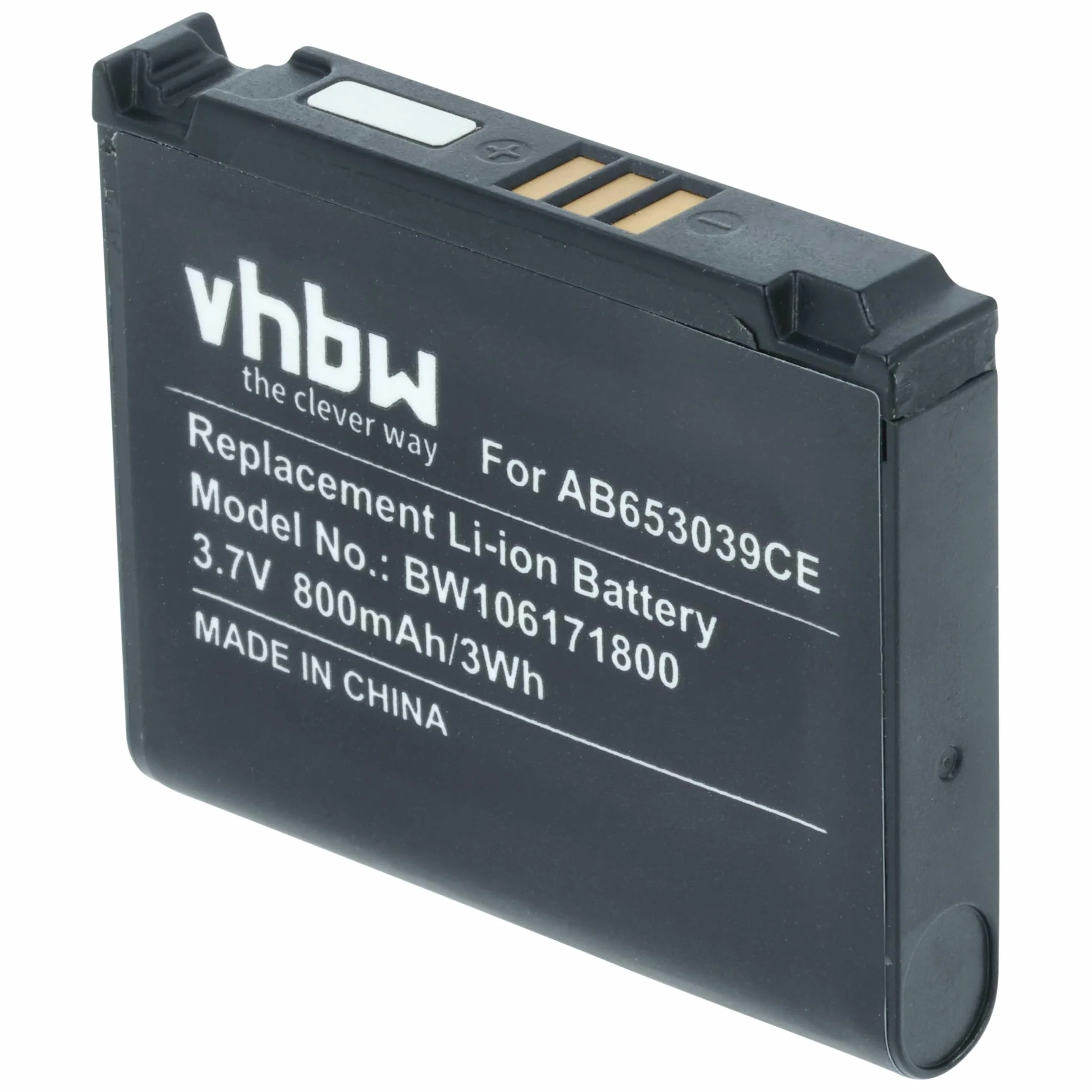vhbw akumulator litowo-jonowy 800 mAh 3,7 V do telefonów komórkowych, smartfonów Samsung SGH-J208, SGH-L170, SGH-L770, SGH-L810, SGH-L810v, SGH-U800 zastępuje AB653039CE