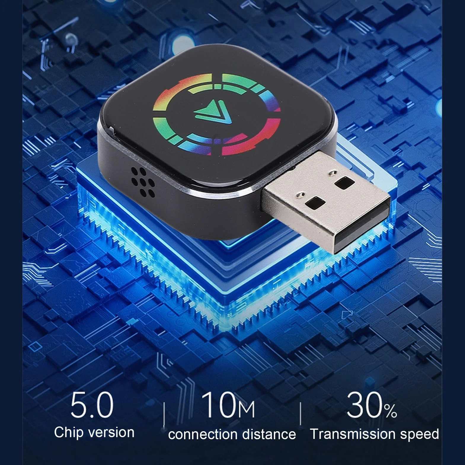 Ejoyous 2-w-1 Bezprzewodowy Adapter Auto 5.8 GHz WLAN z Adapterem Typu C USB IOS 6+ 10+