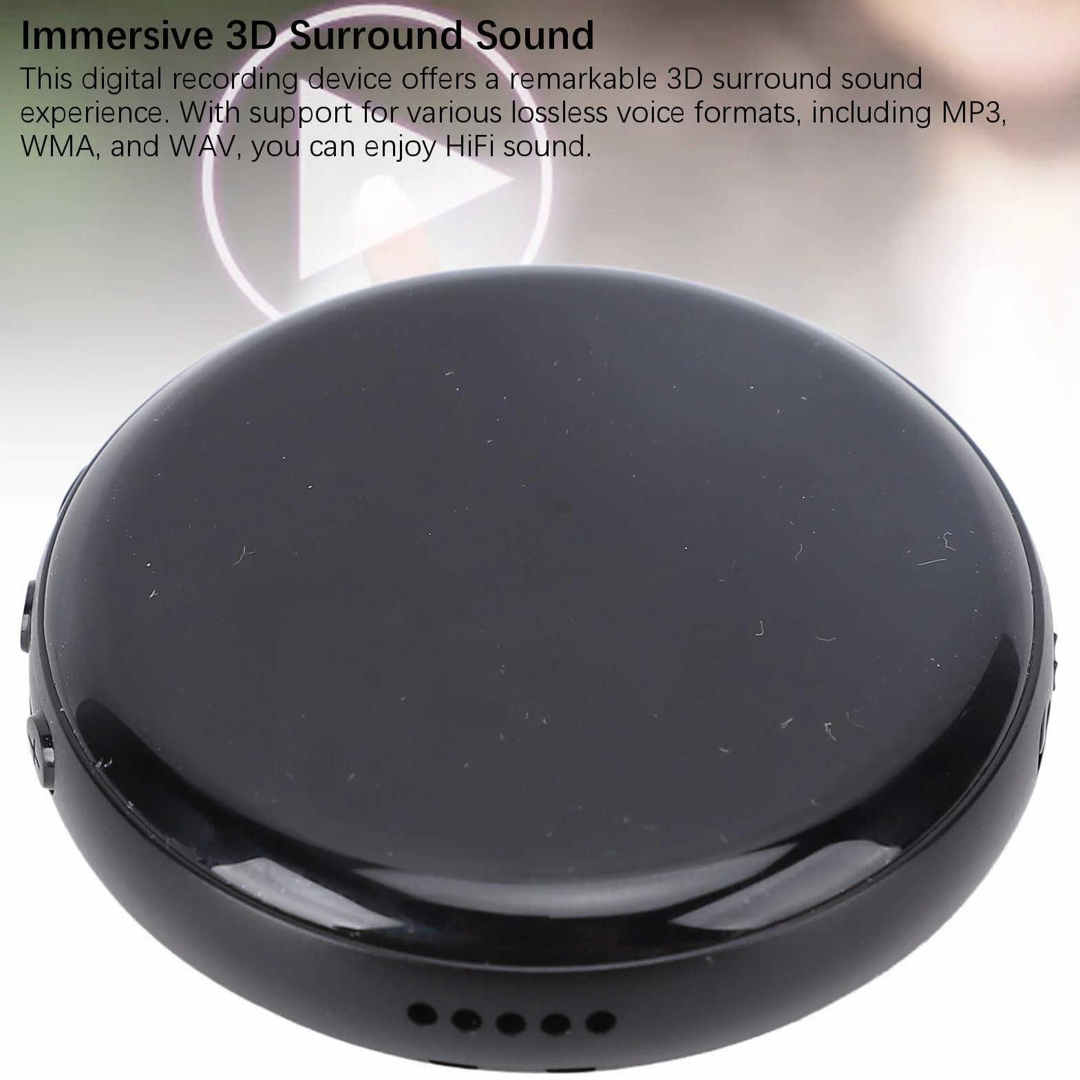 Smart MP3 Player, 3D Stereo 150mah MP3 Odtwarzacz Muzyki (64GB)