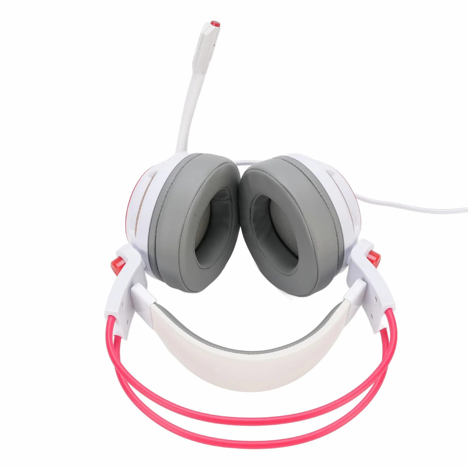 Cocoarm Gamingowy Zestaw Słuchawkowy Zestaw Słuchawkowy USB z Dźwiękiem Przestrzennym 7.1 ABS PC Mikrofon Dookólny Wibracja Bass Światło LED do Transmisji Strumieniowej z Komputera PC Czat Zespołu