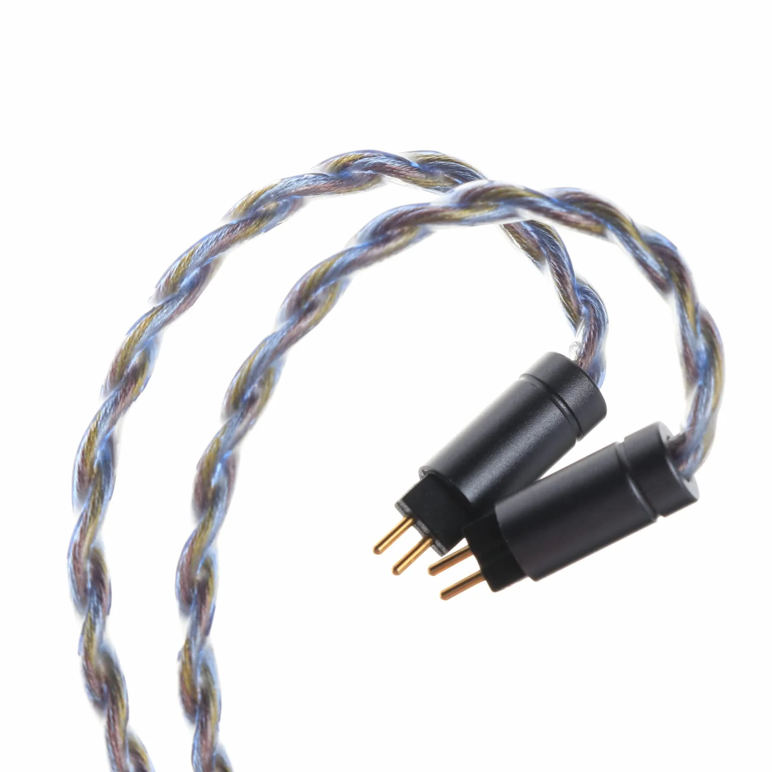Linsoul Tripowin Zoe ulepszony kabel 4 przewody, czysta miedź, pozłacany, 24 AWG, KZ ZS10 PRO TINHIFI T2 T3 Plus (2-biegunowy, 0,78 mm)