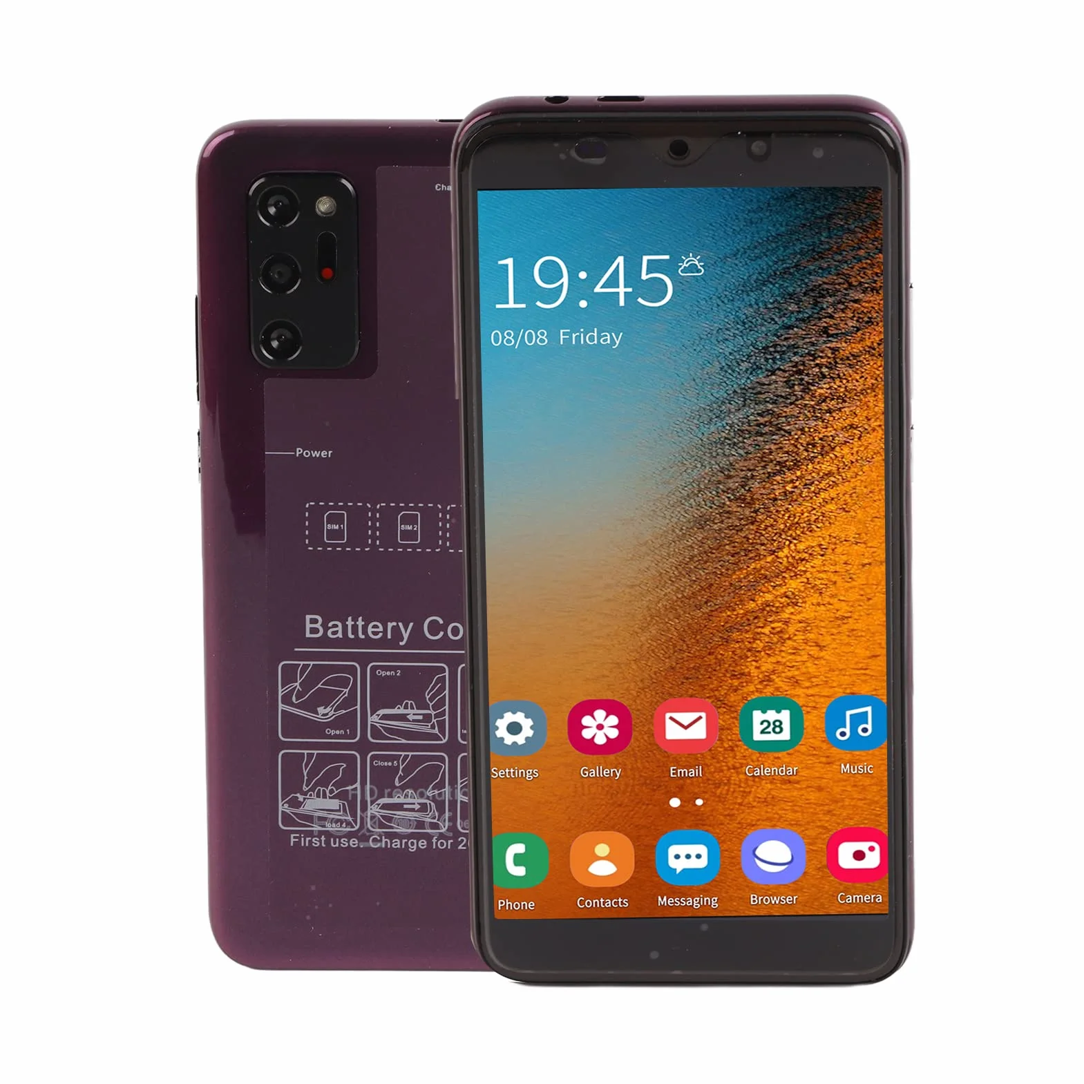 Telefon Komórkowy Note30 Plus, 5,72 Calowy Smartfon Z Dwoma Kartami HD I Podwójnym Trybem Gotowości, Bateria 1650 mAh, 512 MB/4 GB, Przedni Aparat 0,3 MP, Tylny Aparat 2 MP(#2)