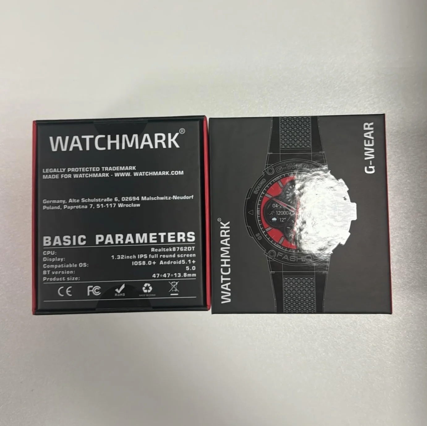 Watchmark G-Wear Smartwatch, Czarny, 36 mm