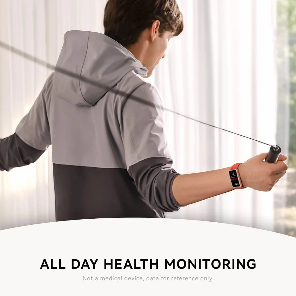 HUAWEI Band 6, wyświetlacz OLED 1,47", 96 trybów treningowych, czas pracy baterii: do 2 tygodni, proaktywny monitoring zdrowia, 5ATM, czujnik SpO2, pomiar tętna, zielony leśny