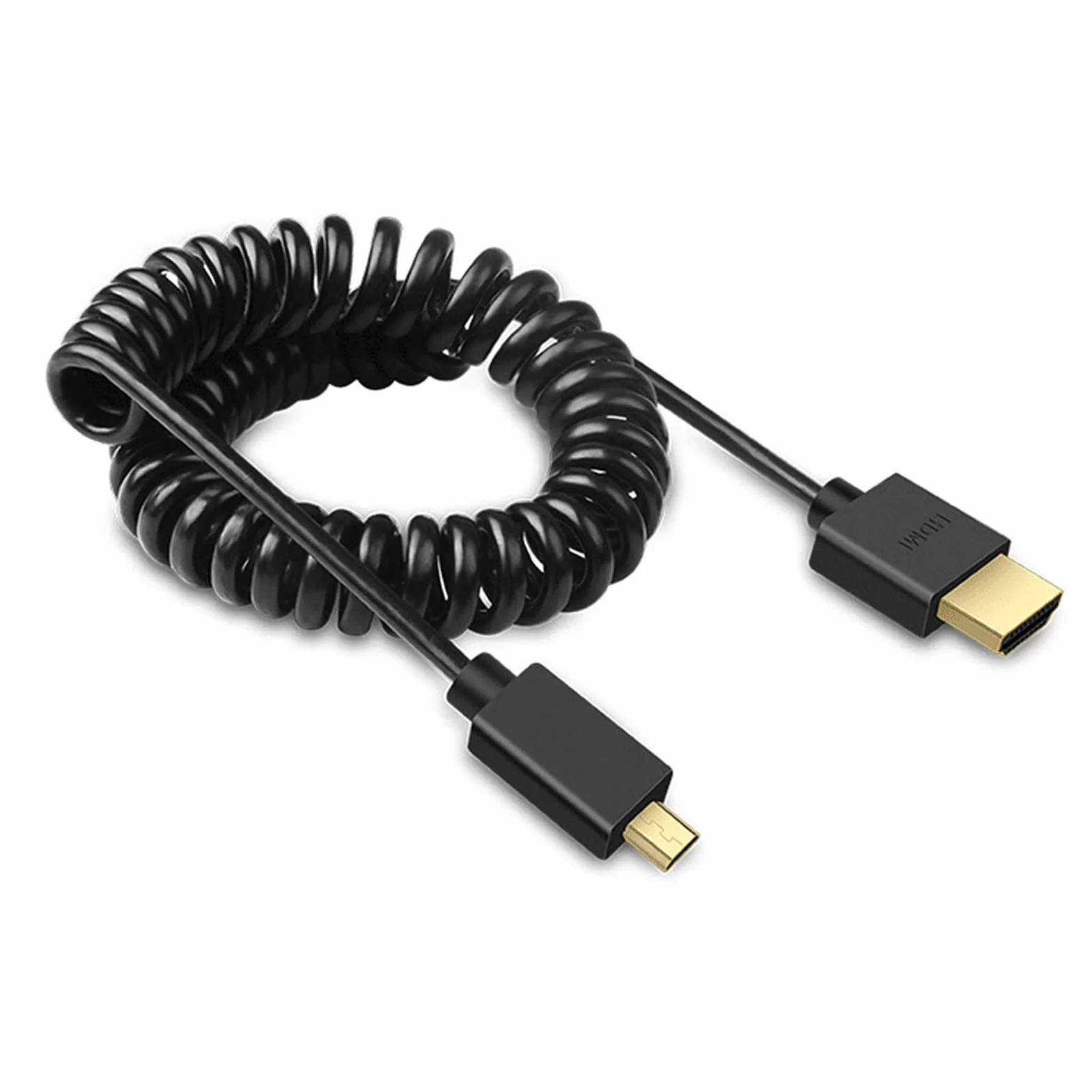 Kabel HDMI A do HDMI A do D do monitora Atomos Shinobi Ninja V i Portkeys BM5 wysokiej prędkości kabel HDMI Z Cam E2 zwijany kabel HDMI A D