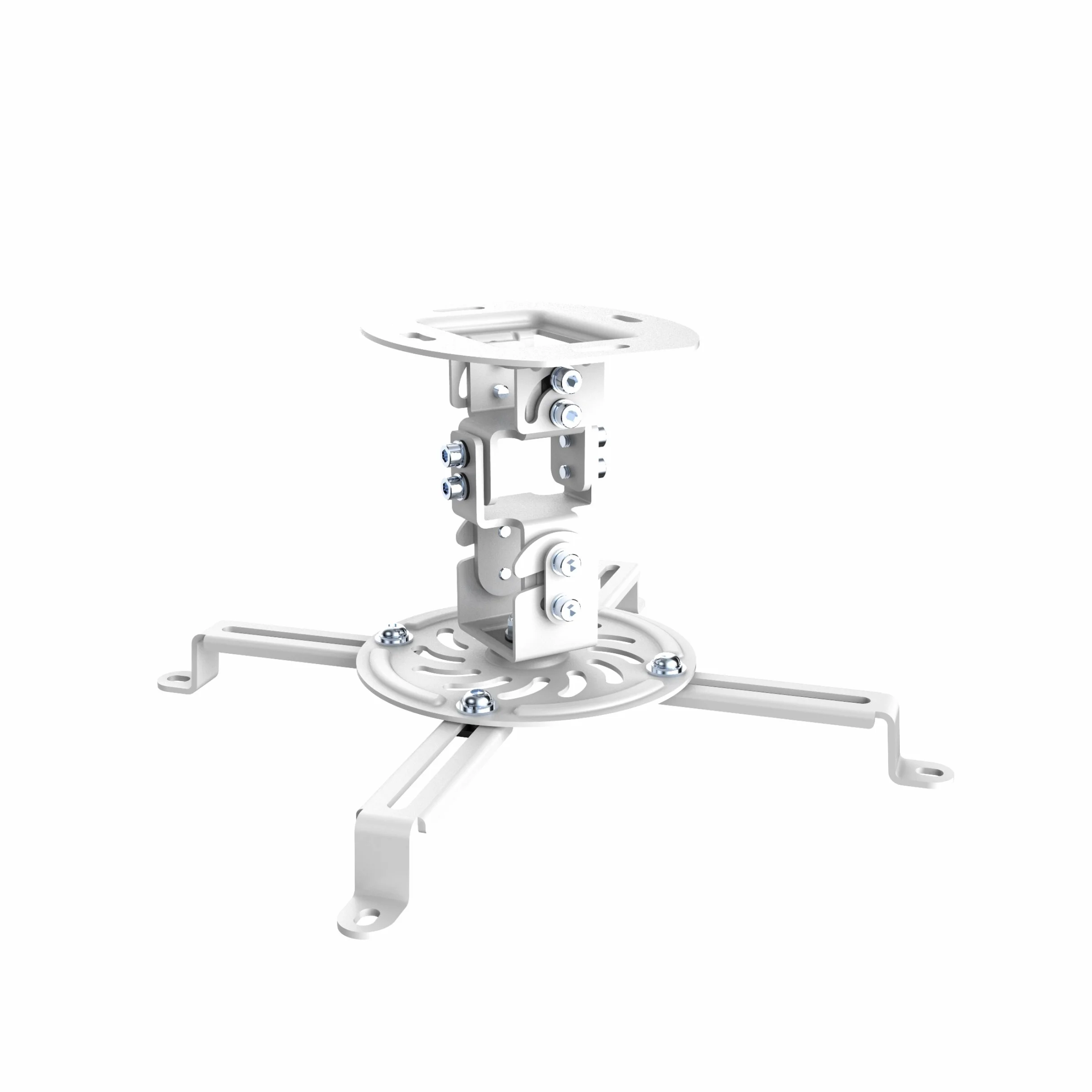 conecto CC50280 uchwyt sufitowy do projektora, możliwość pochylenia od -15° do +15°, obracany o 360°, rozstaw sufitowy 150 mm, nośność maks. 13,5 kg, uniwersalny zakres montażu 54-320 mm, biały