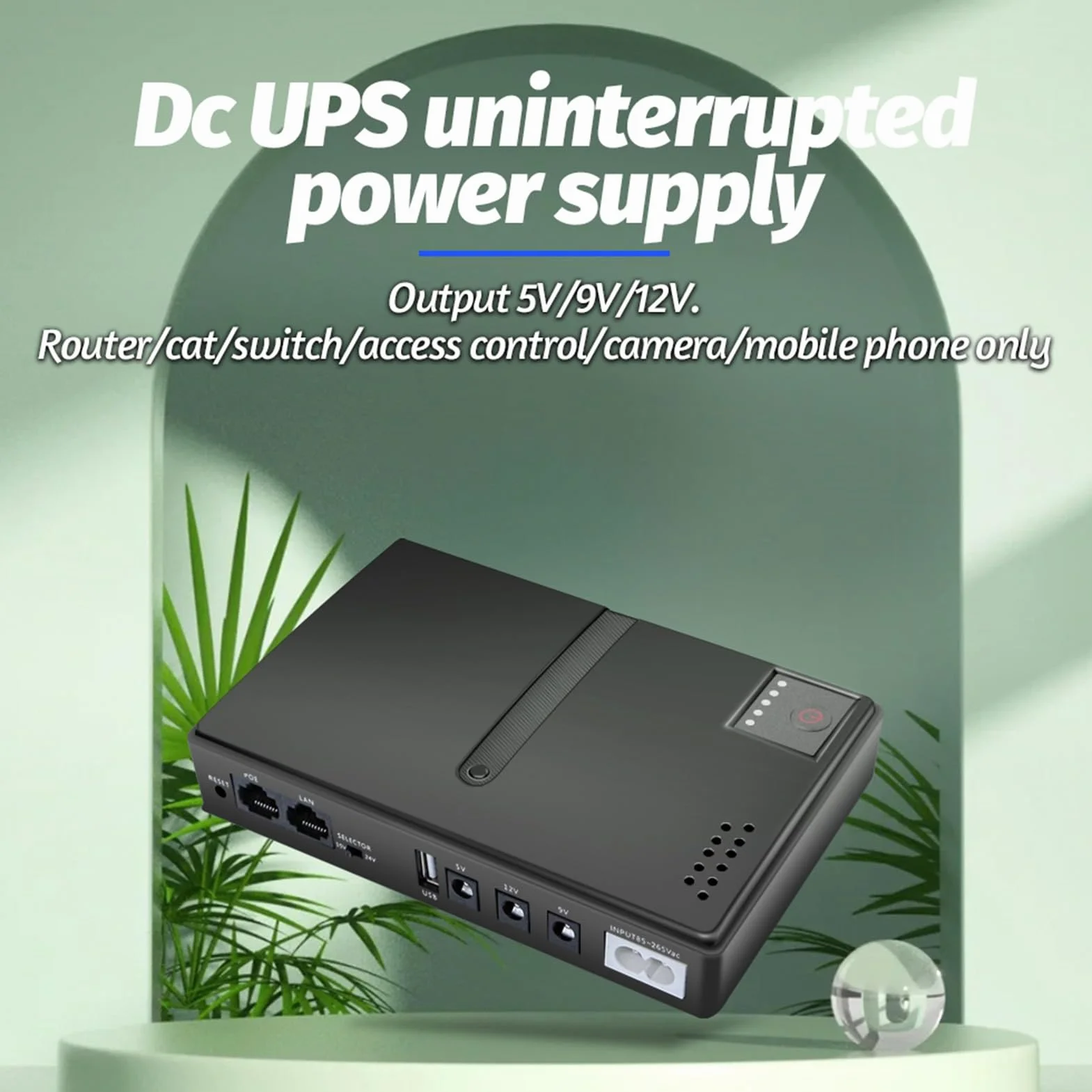 Mini UPS, Akumulator o Mocy 18 W, Zasilacz Bezprzerwowy z Wyjściem DC 5 V, 9 V, 12 V, 2 A, USB 5 V, 2 A, POE, 15 V, 24 V, Mały Zasilacz Awaryjny do Routera, Kamery Bezpieczeństwa