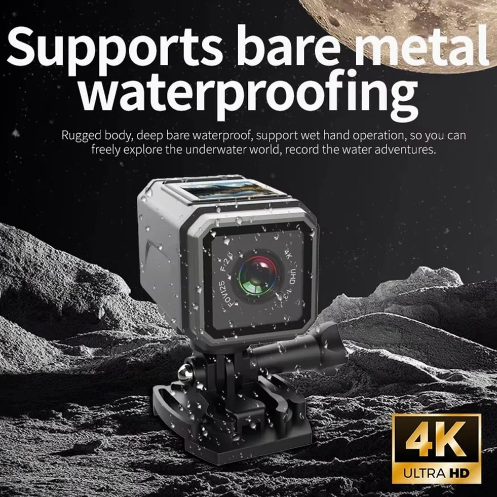 Kamera sportowa 4K Ultra HD WiFi Ekran LCD Wodoodporna kamera motocyklowa Rejestrator jazdy na rowerze