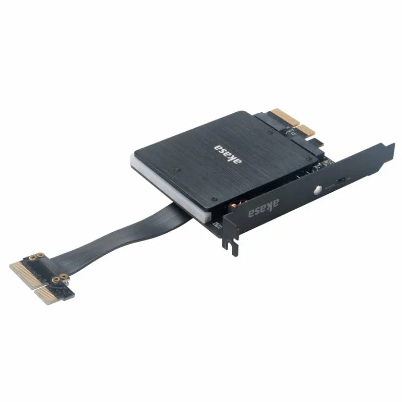 Akasa Podwójny adapter M.2 PCI-E RGB LED karta