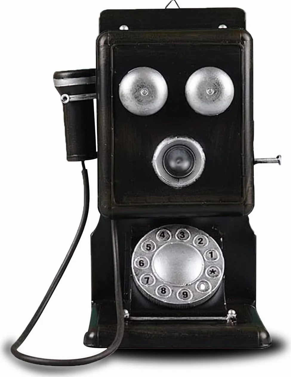 Przewodowy staromodny antyczny telefon stacjonarny dekoracja vintage retro imitacja antyczny telefon przewodowy dom biuro telefon