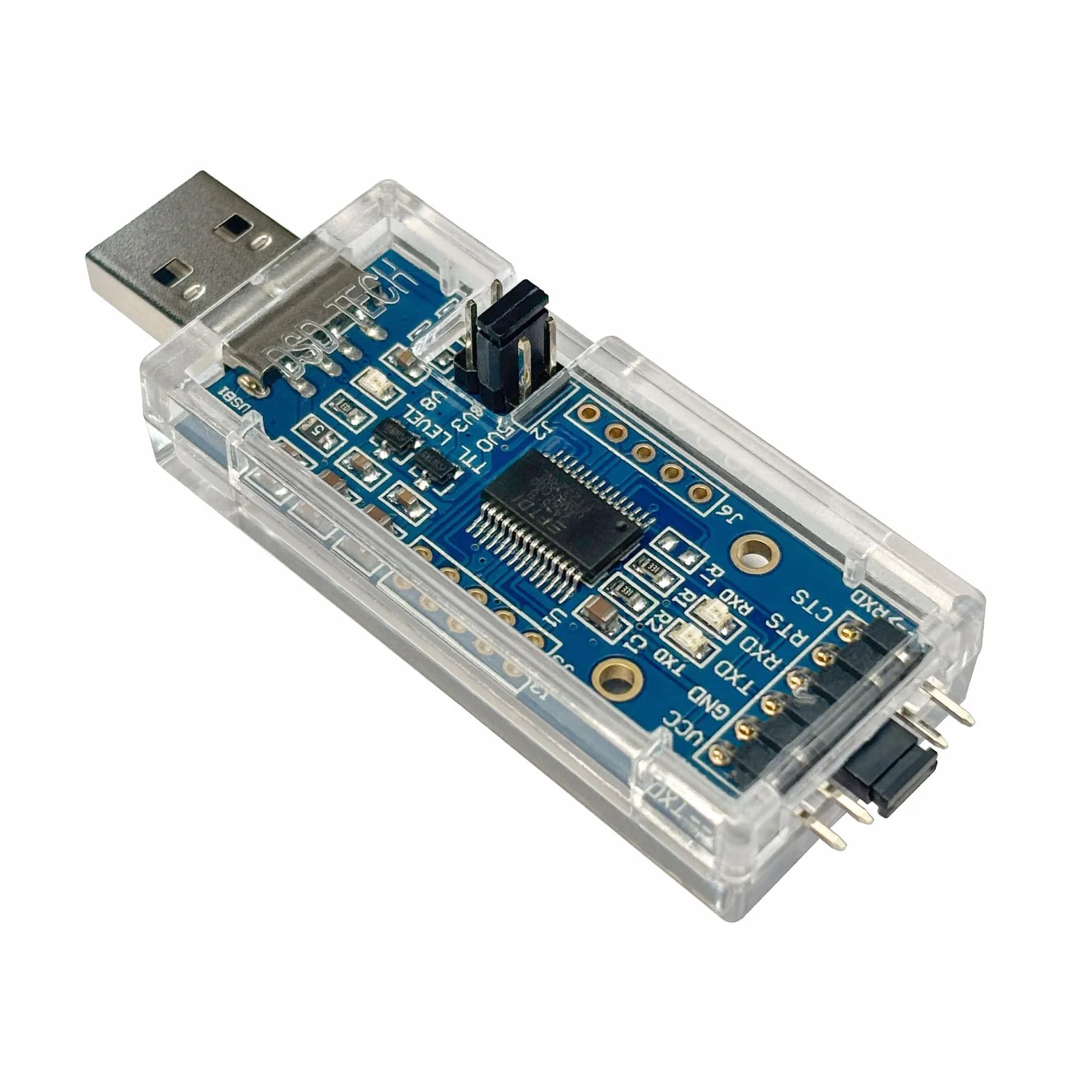 DSD TECH SH-U09C2 Adapter USB na TTL Wbudowany układ scalony FTDI FT232RL do debugowania i programowania