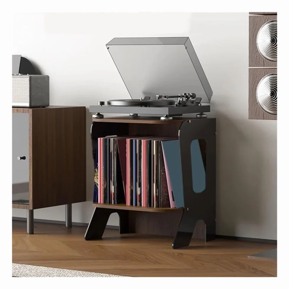 Stojak na płyty CD Teraz odtwarzane Stojak na płyty winylowe Drewniany stojak na albumy stojący na podłodze