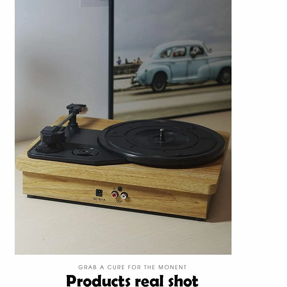Odtwarzacz płyt retro, 3-biegowy fonograf Bluetooth, przenośna walizka z wbudowanymi głośnikami stereo do płyt winylowych