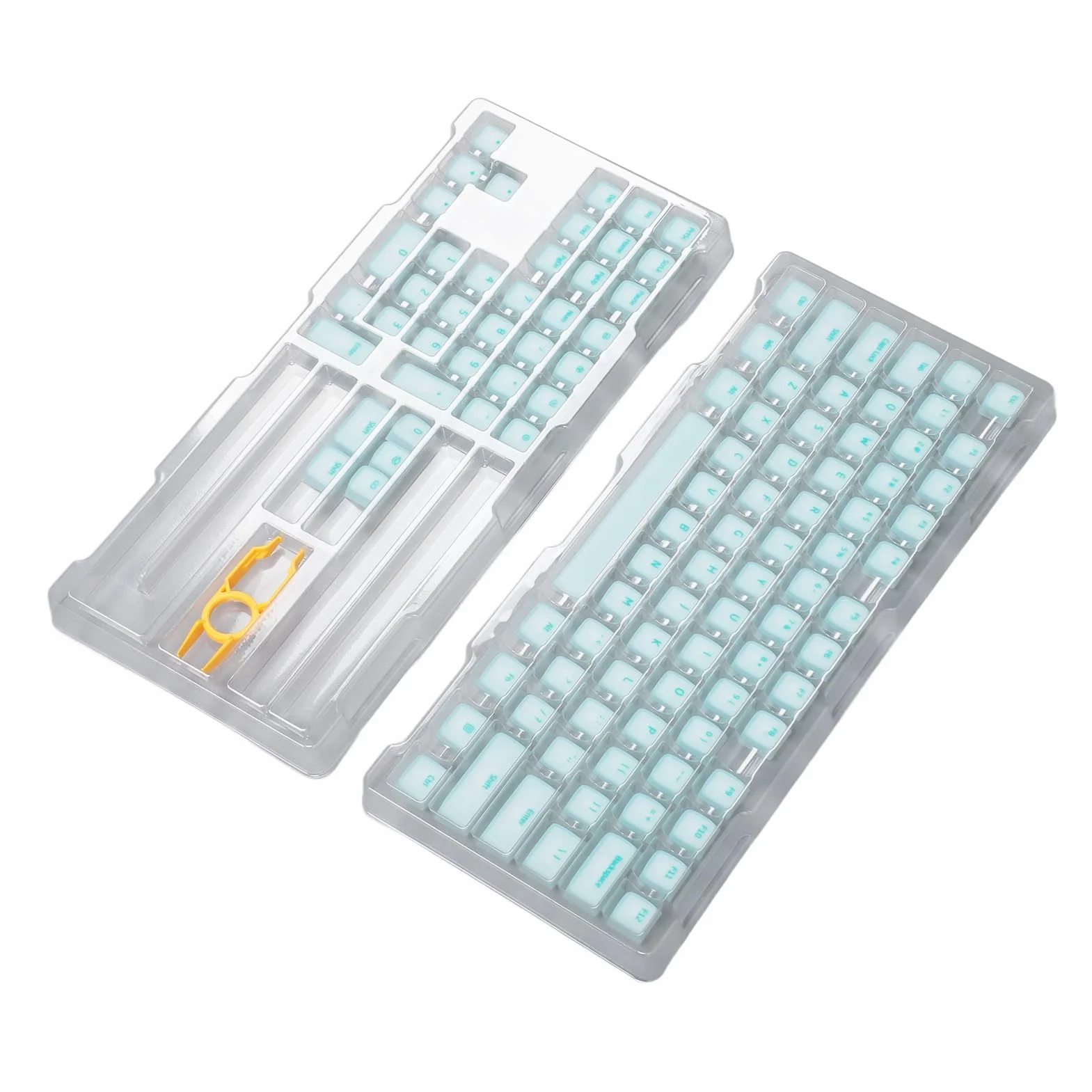 Generic Nasadki na Klawisze PBT, Dwuwarstwowe Nasadki na Klawisze DIY 113 Klawiszy Wyciszenie dla Klawiatur Mechanicznych (Miętowa zieleń)