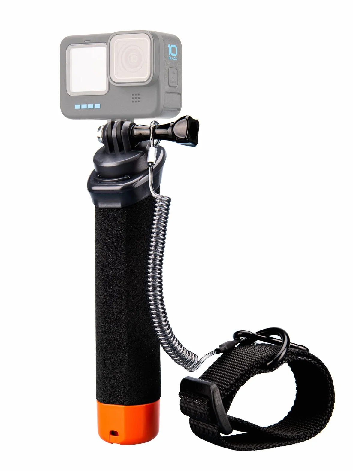 Lammcou Pływający uchwyt, Go Pro pływający wodoodporny uchwyt do nurkowania, monopod z liną bezpieczeństwa i opaską na nadgarstek, pływający uchwyt do Hero 13 12 11 10 9 Go3 X3 akcesoria