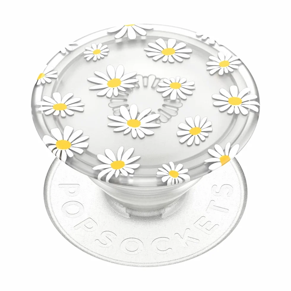 Popsockets Popgrip He Loves Me Not Uchwyt do Telefonu, Biały/Przezroczysty, Ø 38,8 mm