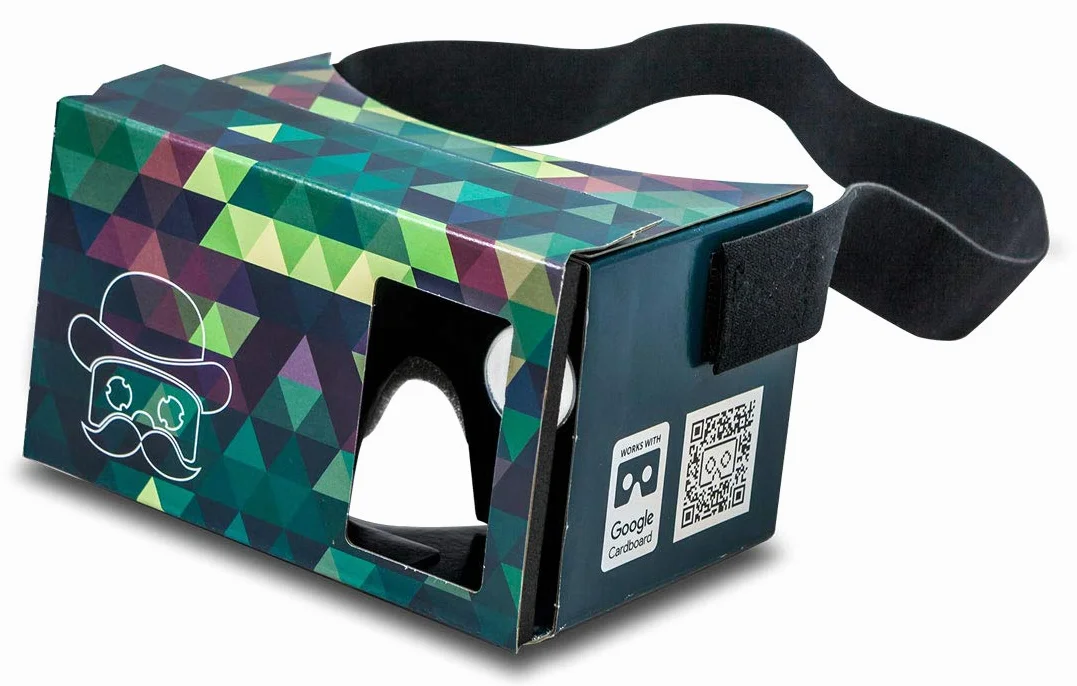 Google Cardboard POP! z opaską na głowę i wyściółką Virtual Reality Headset VR Viewer do systemu Android Apple iOS