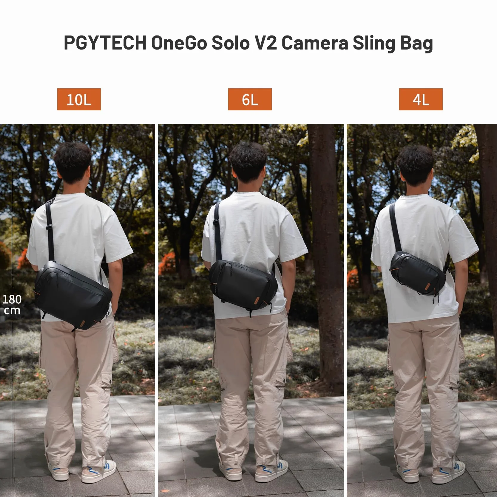 PGYTECH OneGo Solo V2 torba na ramię, wodoszczelna torba na aparat fotograficzny, 4 l, kompatybilna z aparatem SLR, iPad Mini, czarny, 10l, torba na ramię na aparat