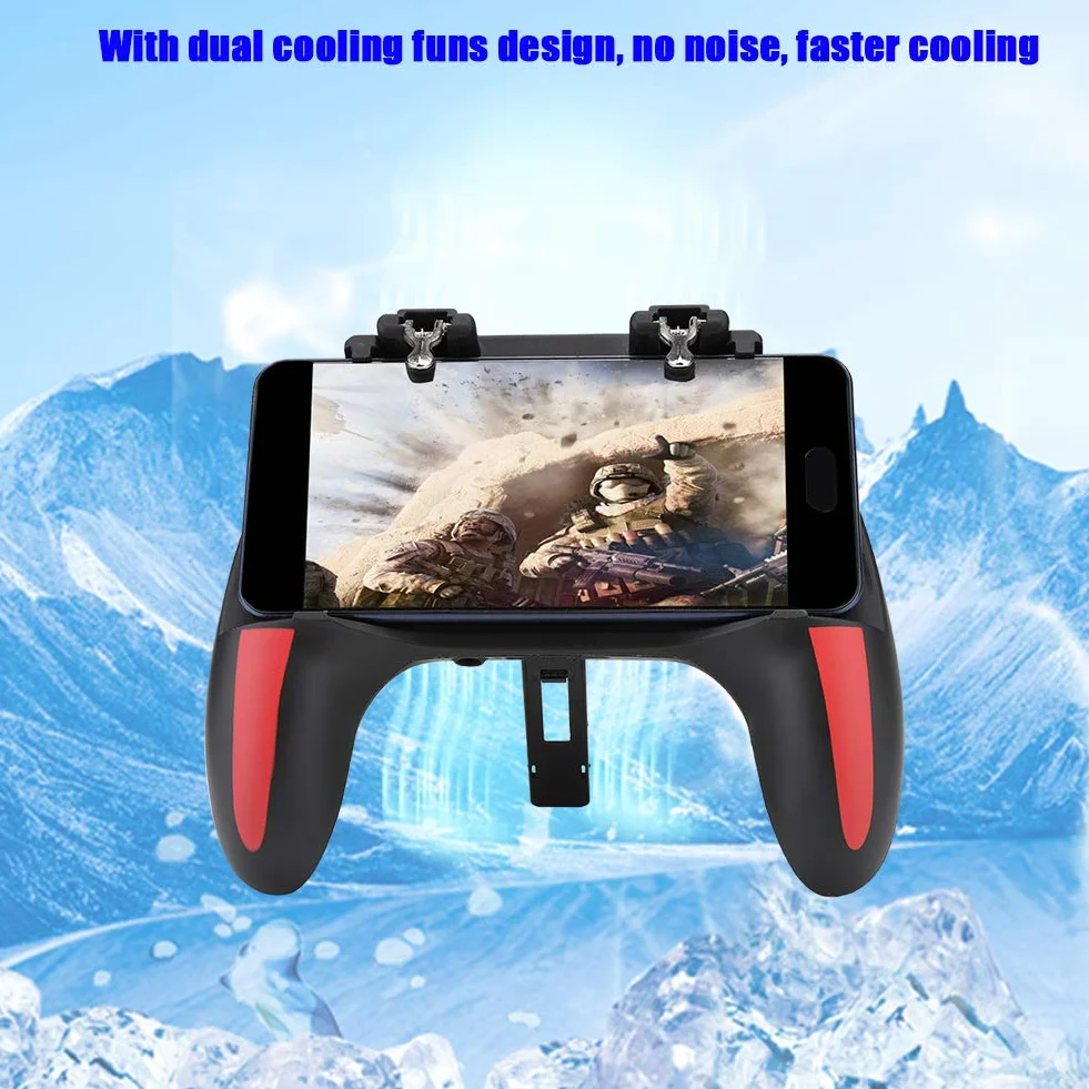 Mobilny kontroler do gier, mobilny gamepad z podwójnym chłodzeniem, rozpraszanie ciepła Joystick wyzwalający grę mobilną do telefonu Double the comfort