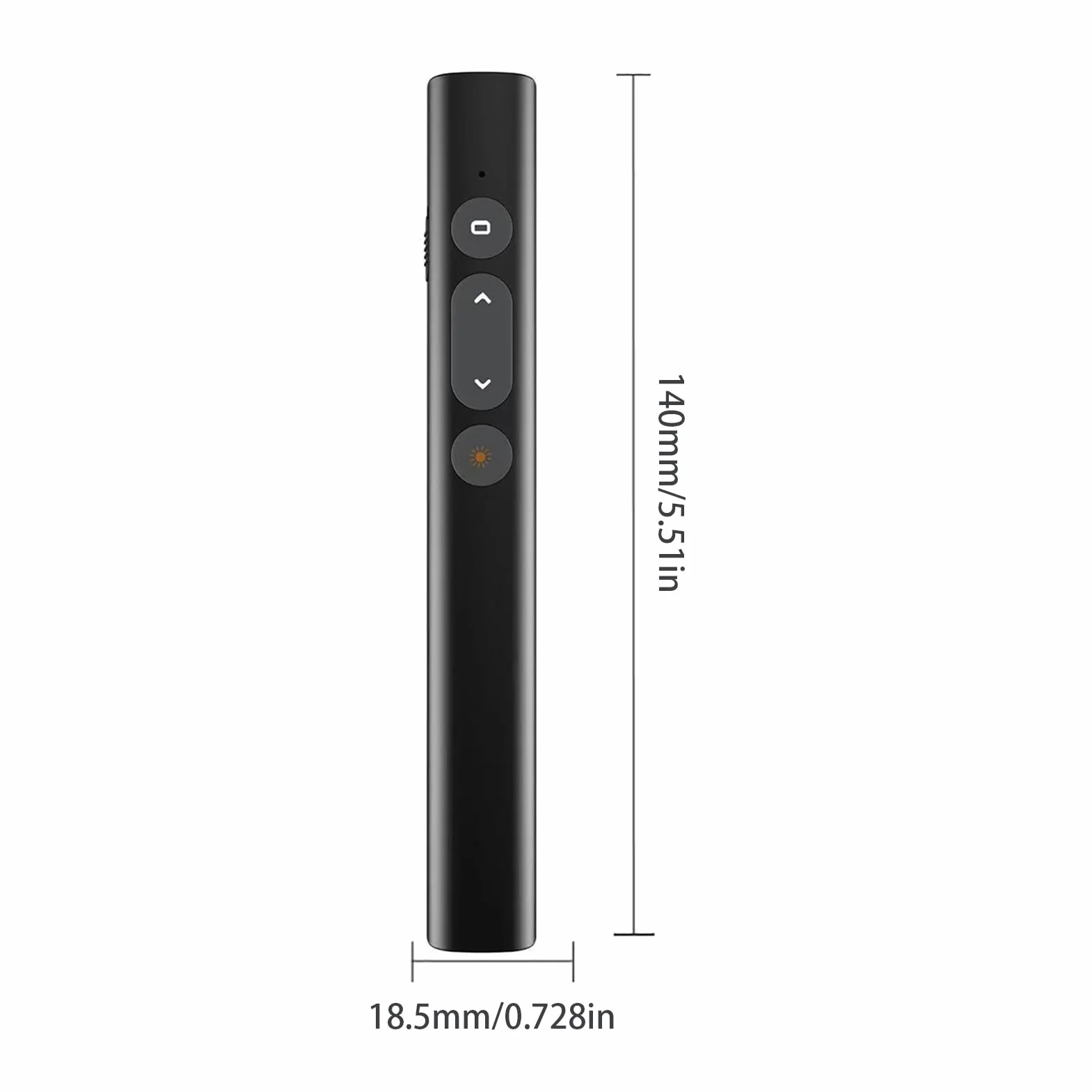 Tosuny Bezprzewodowy Pilot do Prezentacji 2,4 GHz, Czerwony Wskaźnik Laserowy 30 m z Odbiornikiem USB