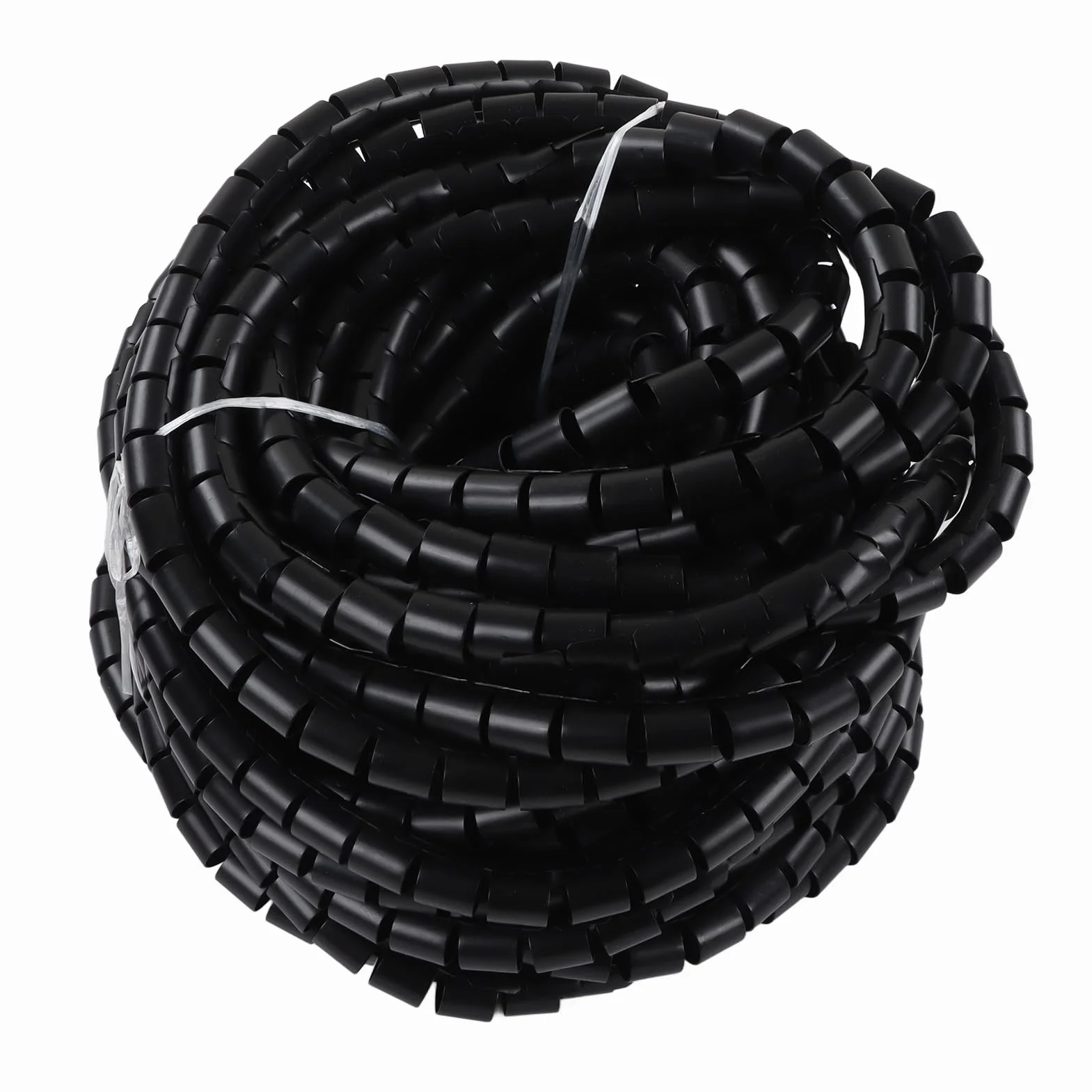 Rurka do Nawijania Drutu Menedżer Kabli Odporny na Kwasy i Zasady do Kabli Komputerowych i Zasilających 1 Sztuka Czarny (Średnica 32mm 30m)