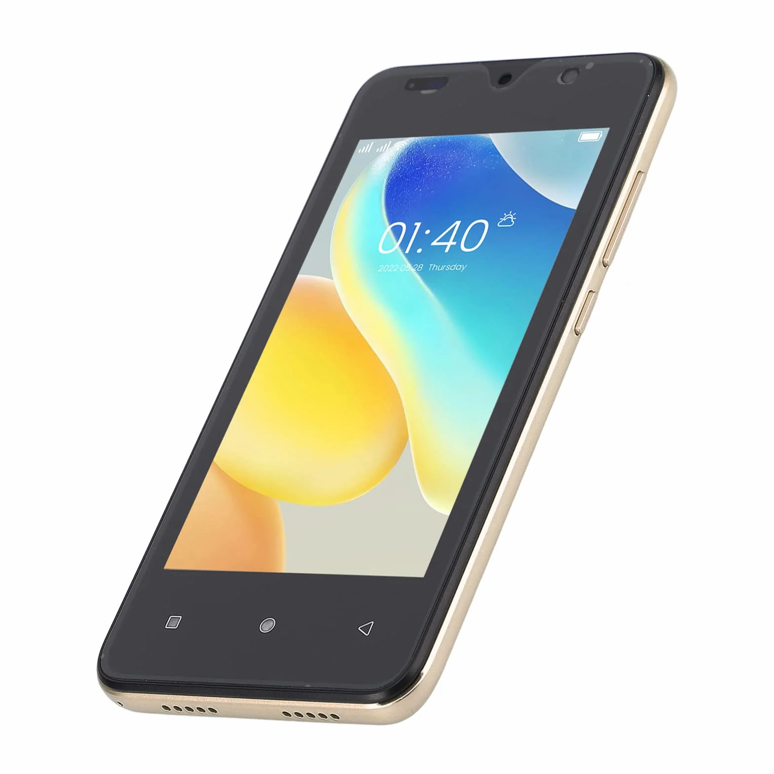 Telefon komórkowy Y53S, smartfon z Androidem 6 z odblokowaną twarzą, ekran HD 4,66 cala, 2 GB RAM 32 GB ROM, 2 MP z przodu i 5 MP z tyłu, bateria 2800 mAh(Gold)
