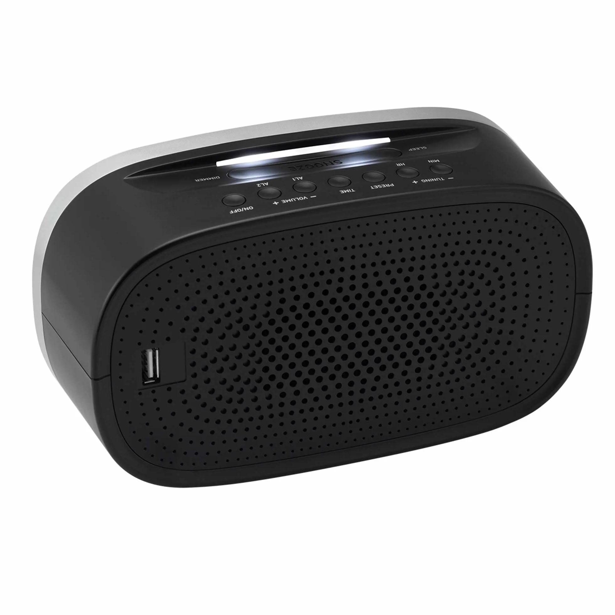 GRUNDIG Sonoclock 3100 budzik z funkcją radia, tuner FM, funkcja budzika, funkcja zasypiania, funkcja drzemki, sygnał alarmowy, wyświetlacz LED, czarny