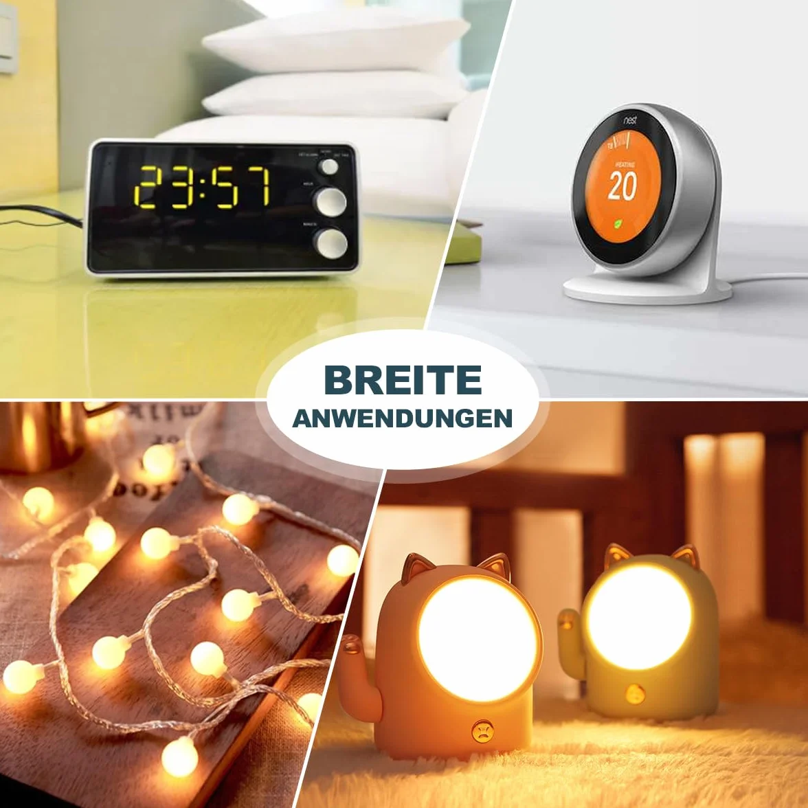 Lenink Zasilacz sieciowy do baterii 3 V 4,5 V 6 V AA kompatybilny z termostatem radiowym AVM Fritz! DECT 302 łańcuch świetlny LED, dekoracja bożonarodzeniowa