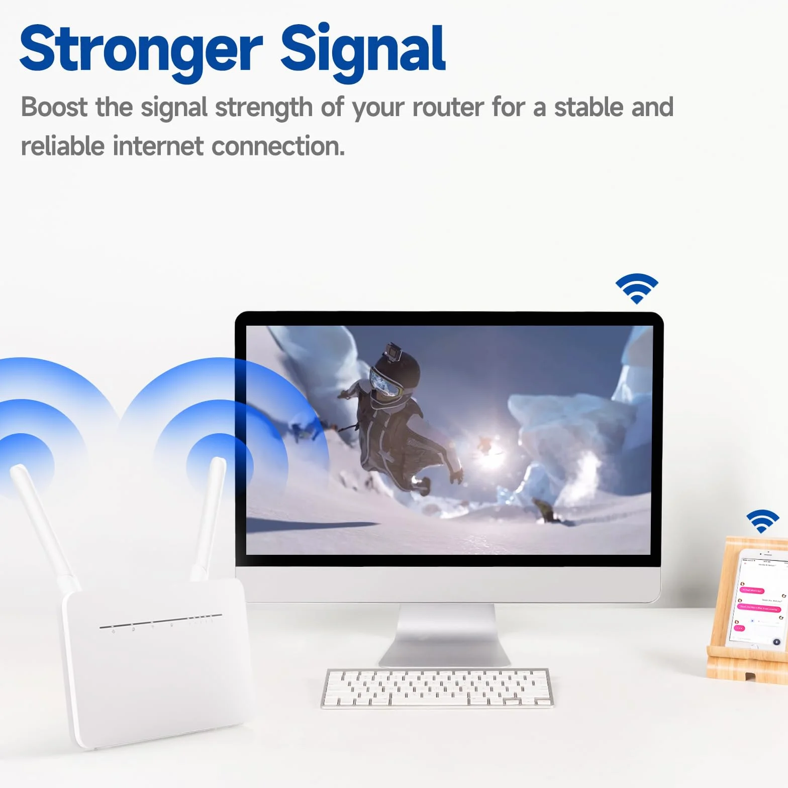 Bingfu 4G LTE męska antena SMA 6dBi biała, kompatybilna z Huawei B525, B535, B310, b311, B315, B593, E5186, 4G LTE 3G, GSM CPE, router hotspot, przemysłowa bramka komórkowa IoT, 2 opakowania