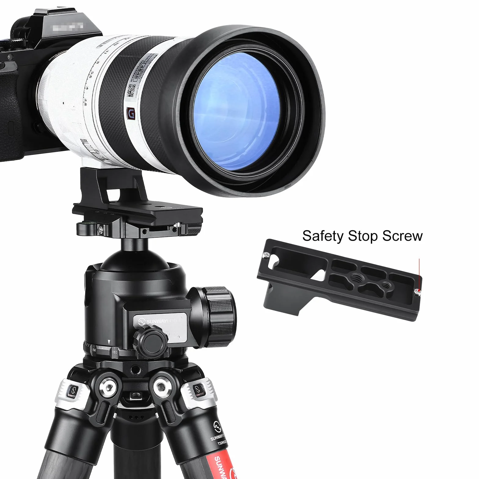 Sunwayfoto LF-S1 wymienna stopka kompatybilna z Sony FE 70-200 mm f/2.8 GM OSS obiektyw kompatybilny z Arca